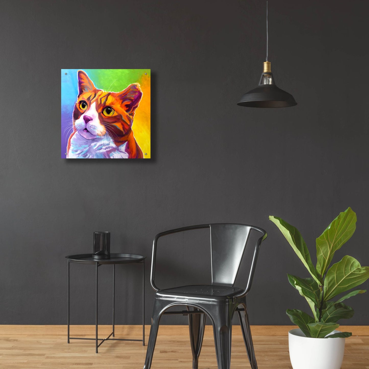 Epic Art 'Cat - Ernie2 by Dawg Painter, Acrylic Glass Wall Art,24x24