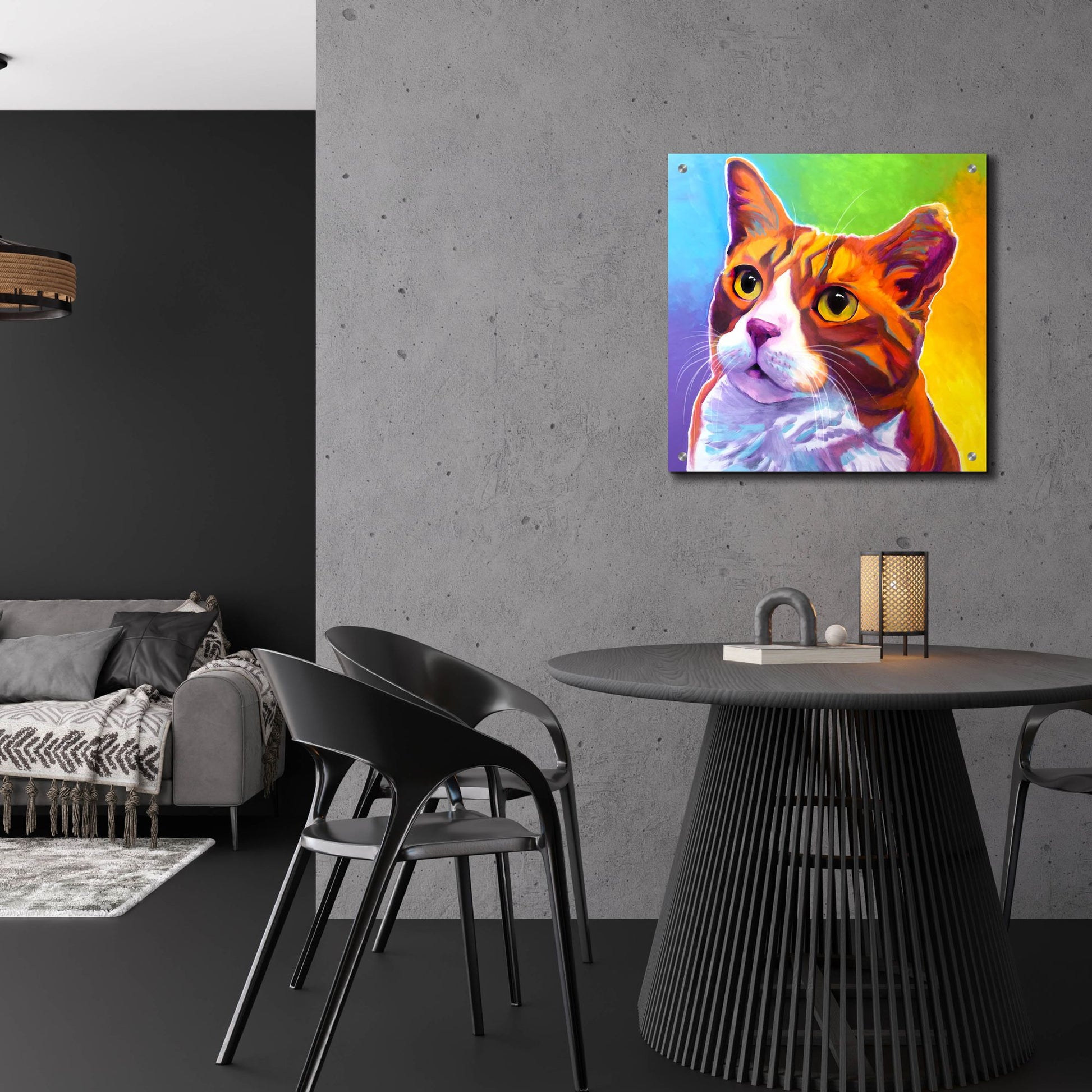 Epic Art 'Cat - Ernie2 by Dawg Painter, Acrylic Glass Wall Art,24x24