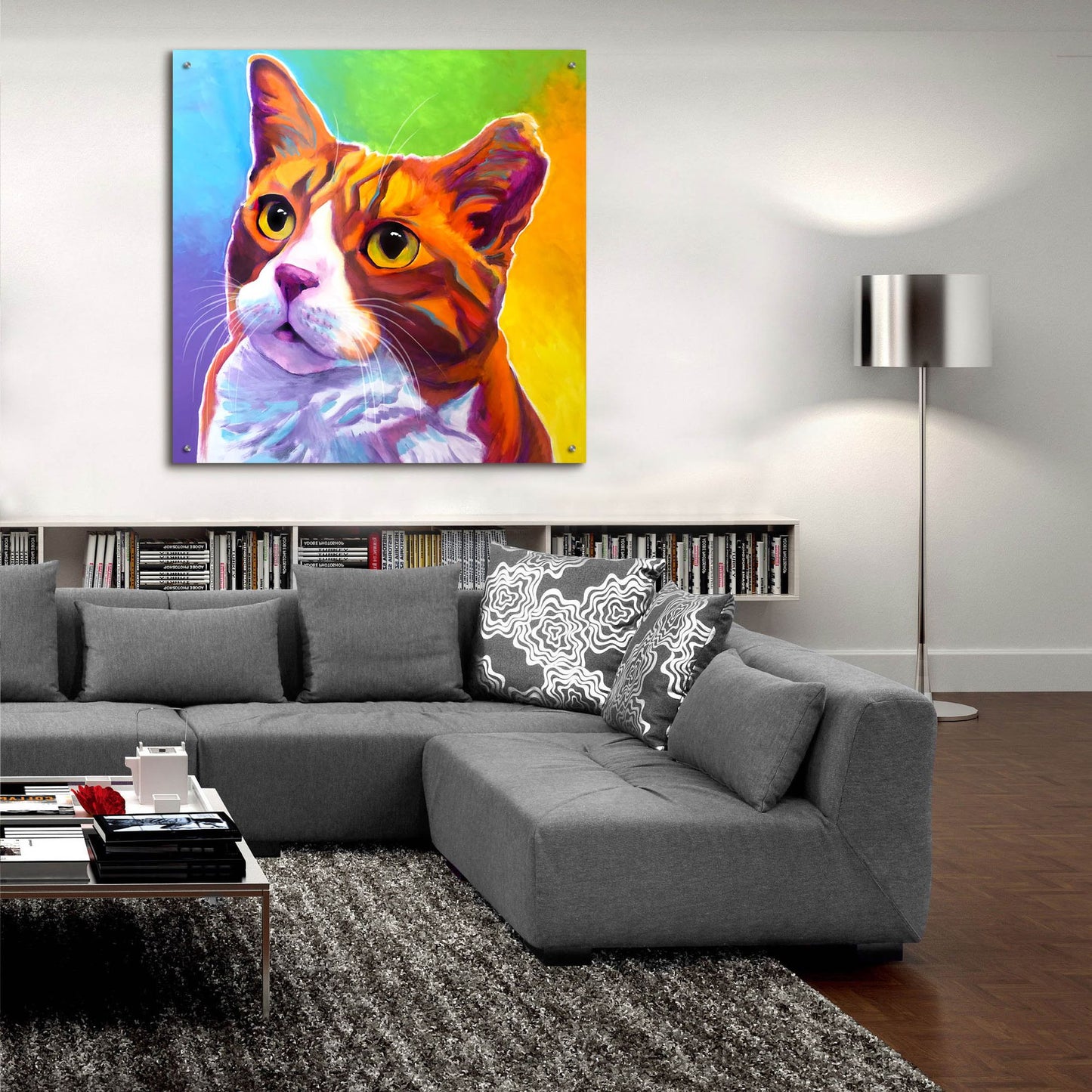 Epic Art 'Cat - Ernie2 by Dawg Painter, Acrylic Glass Wall Art,36x36