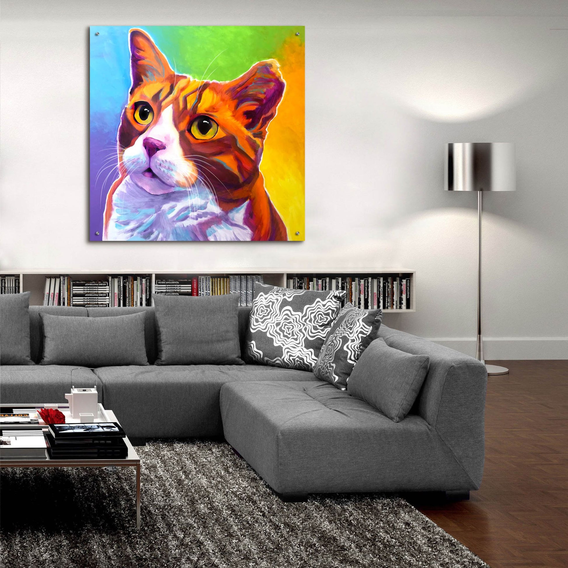 Epic Art 'Cat - Ernie2 by Dawg Painter, Acrylic Glass Wall Art,36x36