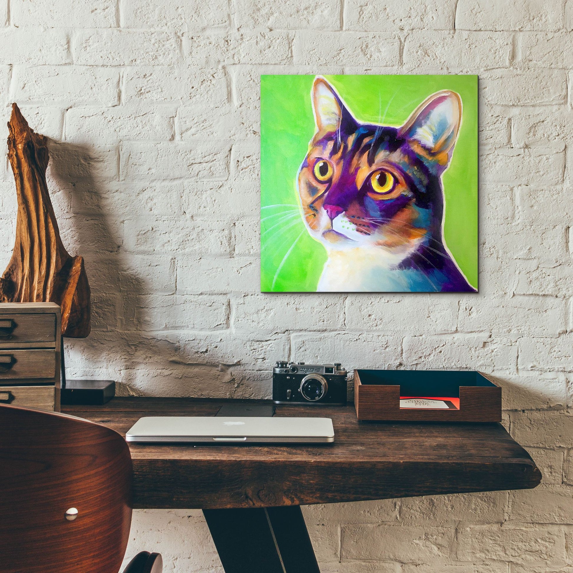 Epic Art 'Cat - Ripley2 by Dawg Painter, Acrylic Glass Wall Art,12x12