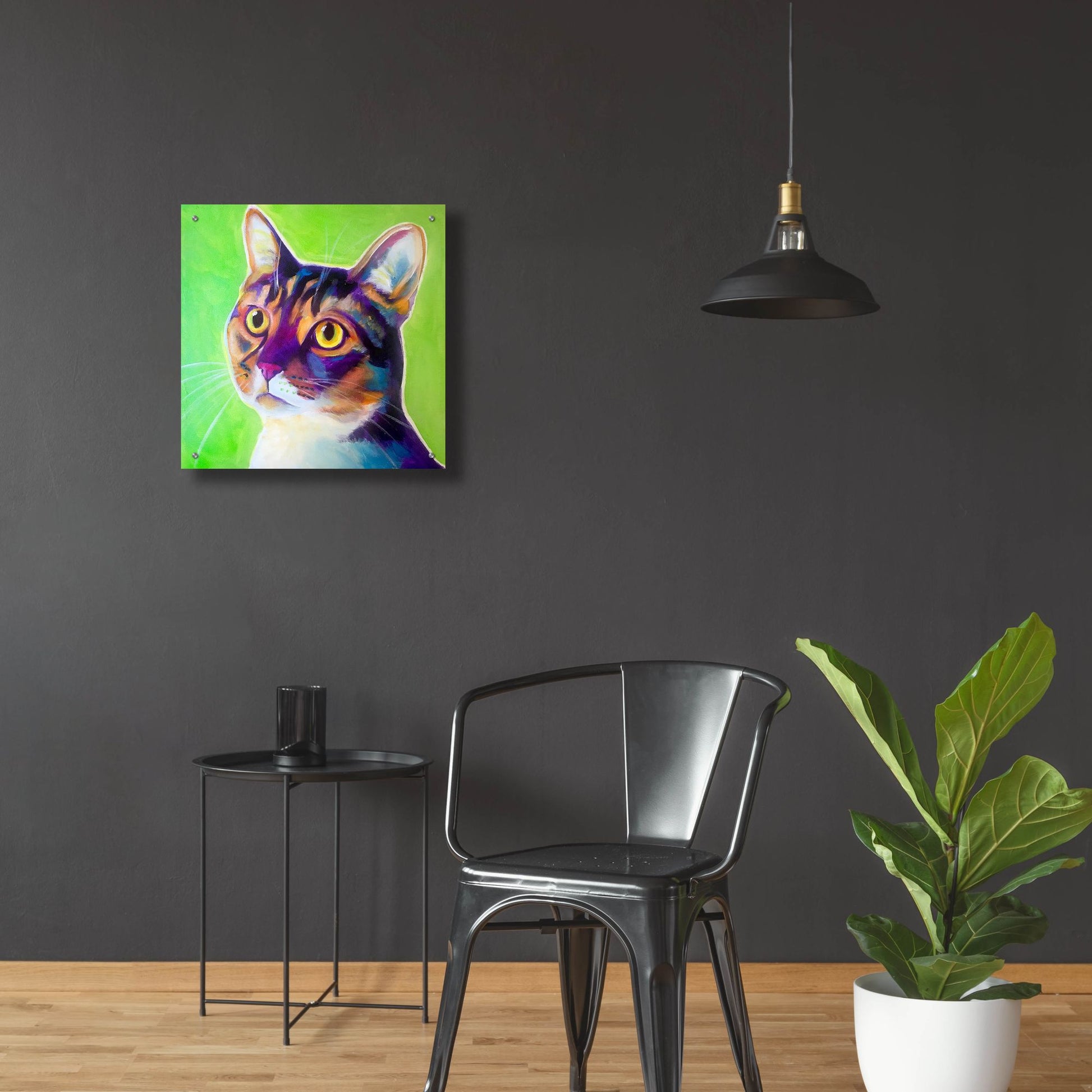 Epic Art 'Cat - Ripley2 by Dawg Painter, Acrylic Glass Wall Art,24x24