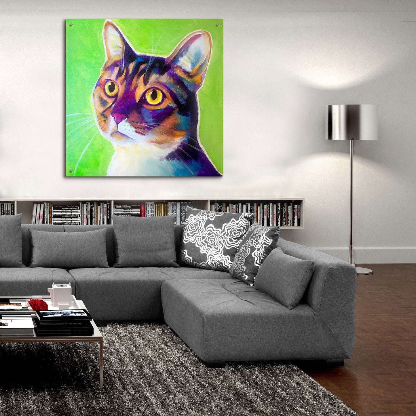 Epic Art 'Cat - Ripley2 by Dawg Painter, Acrylic Glass Wall Art,36x36