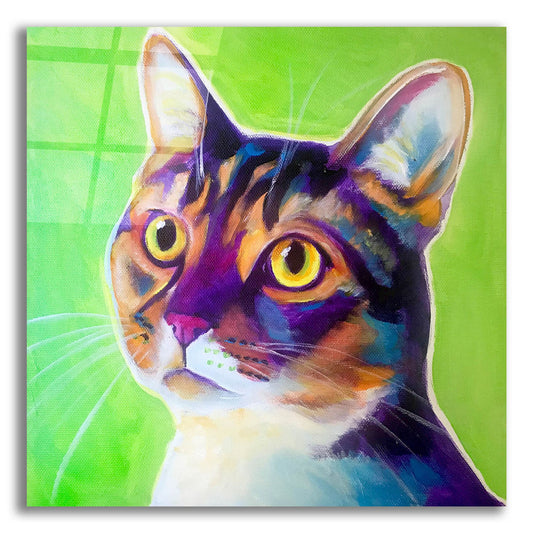 Epic Art 'Cat - Ripley2 by Dawg Painter, Acrylic Glass Wall Art