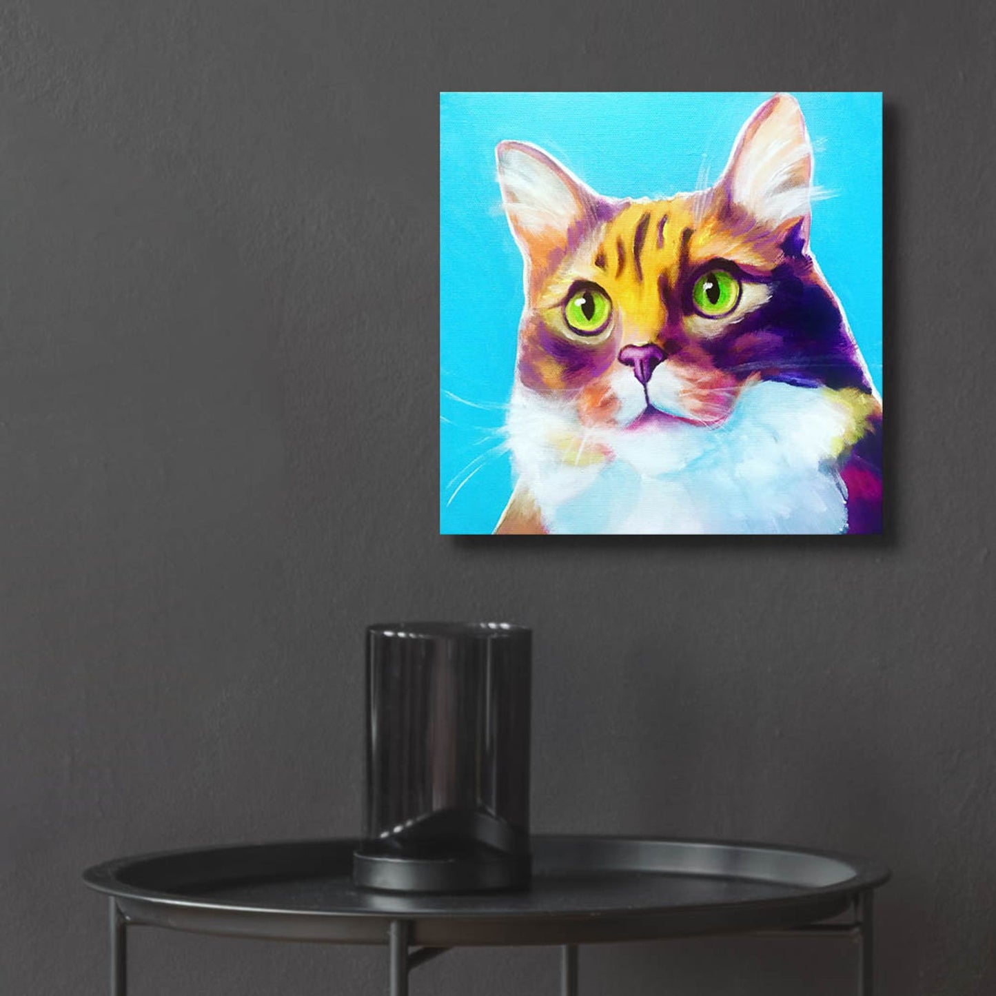 Epic Art 'Cat - Willow2 by Dawg Painter, Acrylic Glass Wall Art,12x12