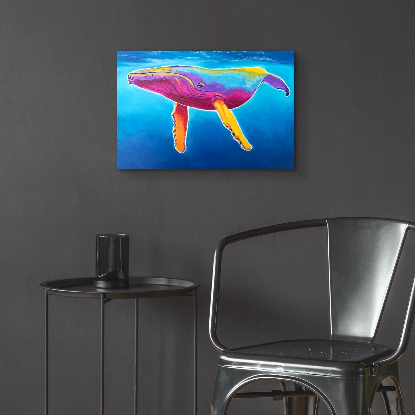 Epic Art 'Humpback Whale - Rainbow2 by Dawg Painter, Acrylic Glass Wall Art,24x16