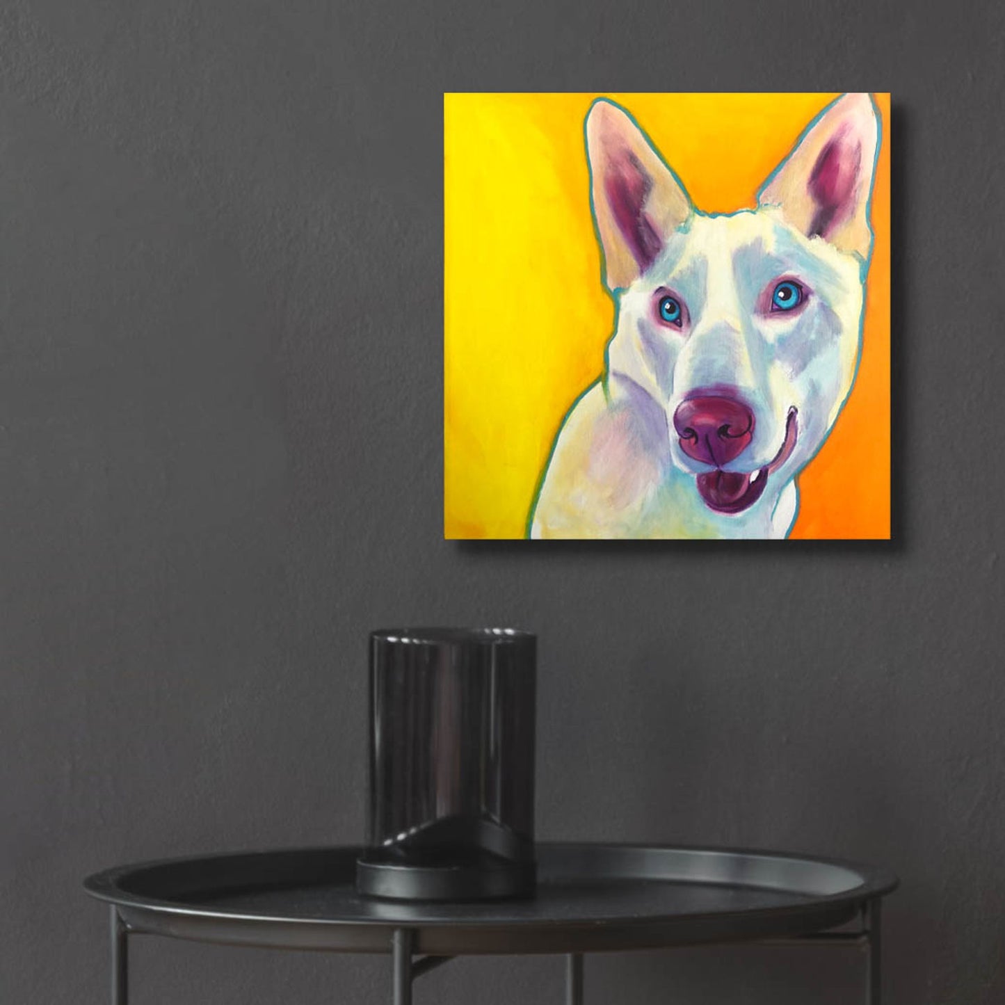 Epic Art 'Husky - Charlie2 by Dawg Painter, Acrylic Glass Wall Art,12x12