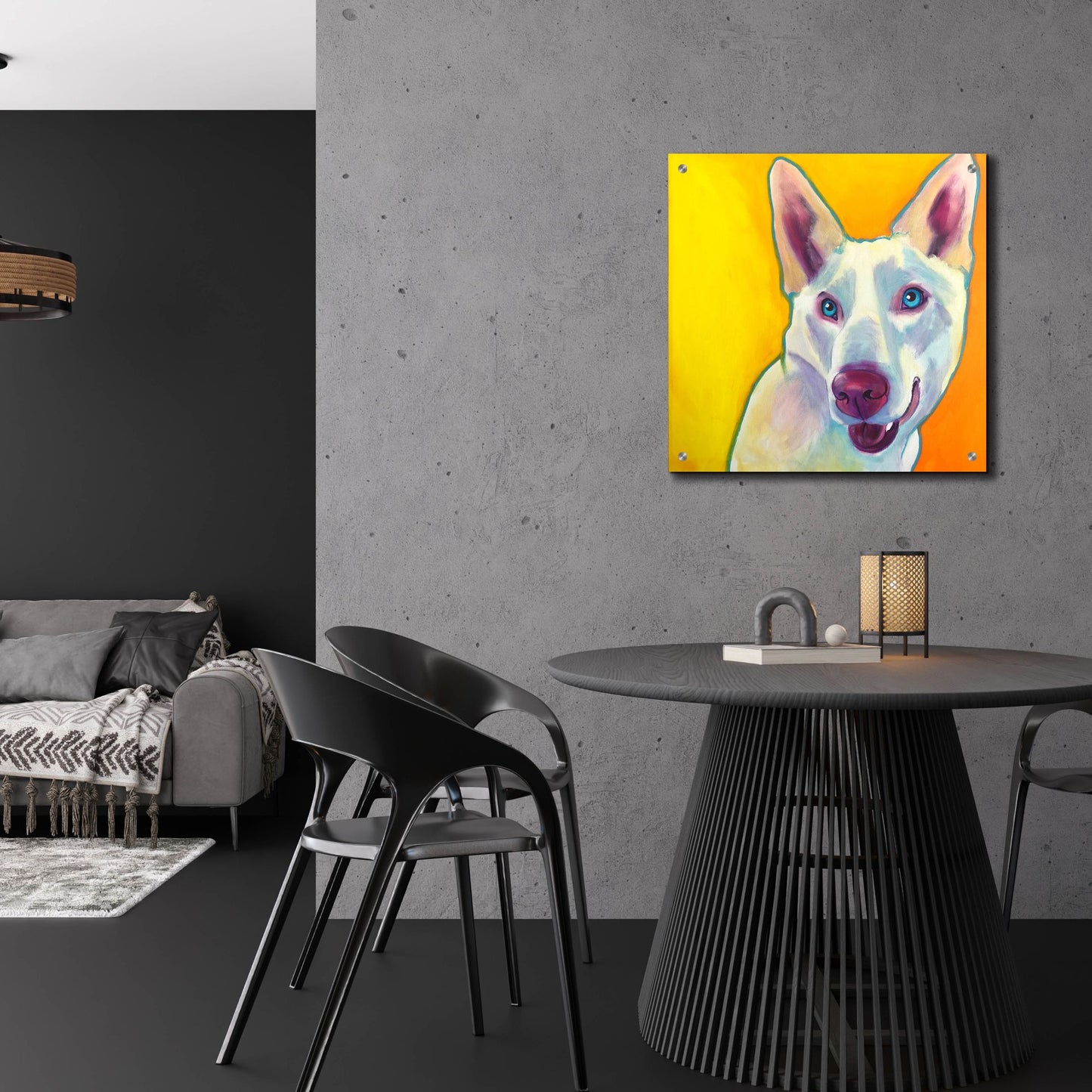 Epic Art 'Husky - Charlie2 by Dawg Painter, Acrylic Glass Wall Art,24x24