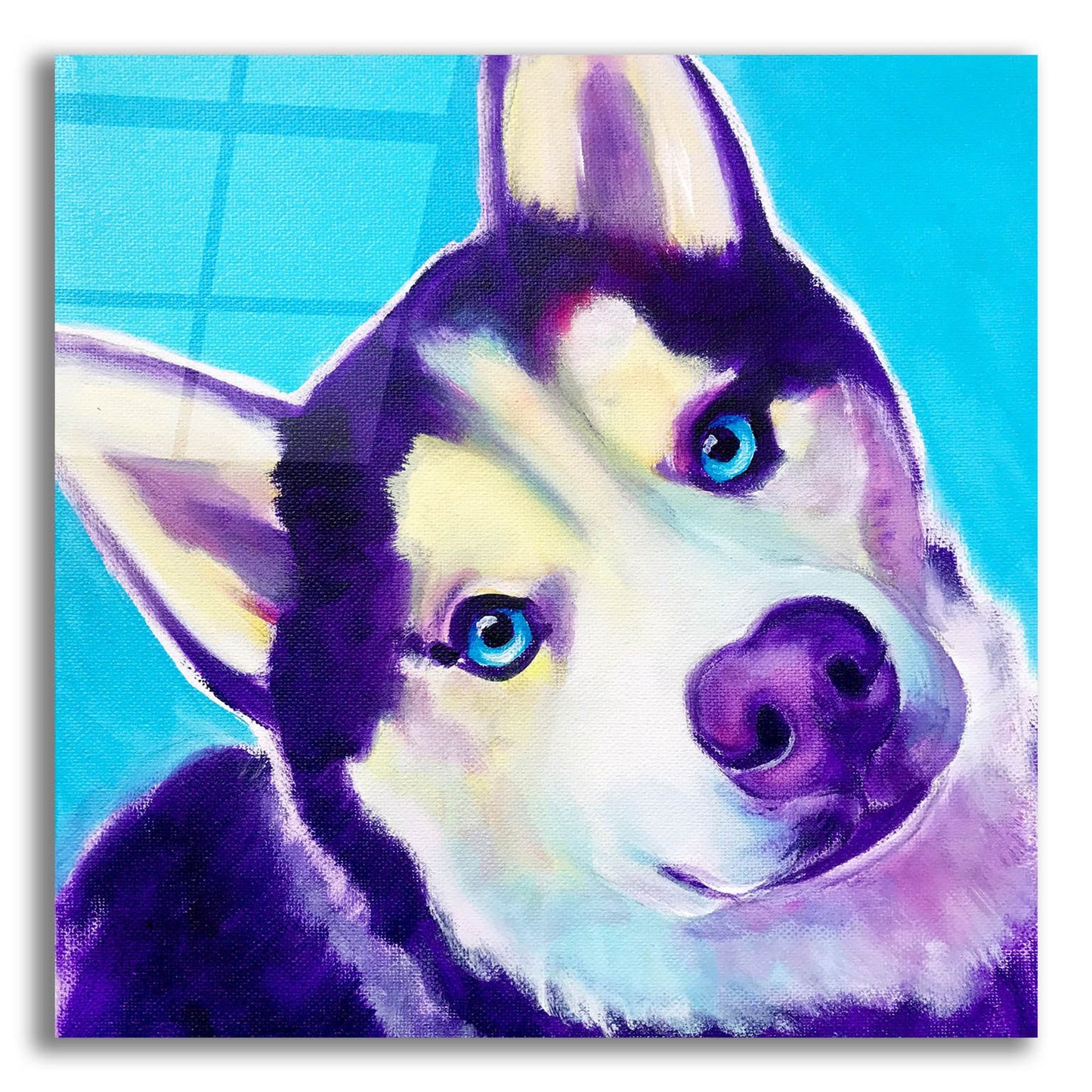 Epic Art 'Husky - Dico2 by Dawg Painter, Acrylic Glass Wall Art