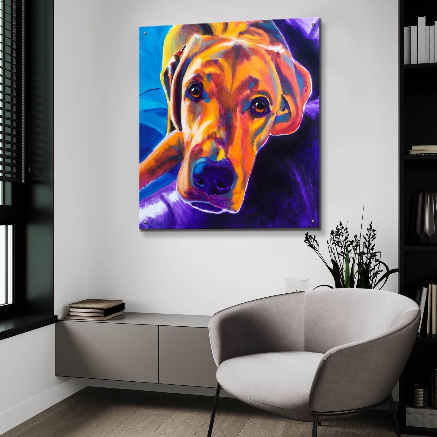 Epic Art 'Lab - Lil Bear2 by Dawg Painter, Acrylic Glass Wall Art,36x36