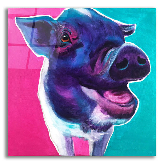 Epic Art 'Pig - Sophie2 by Dawg Painter, Acrylic Glass Wall Art