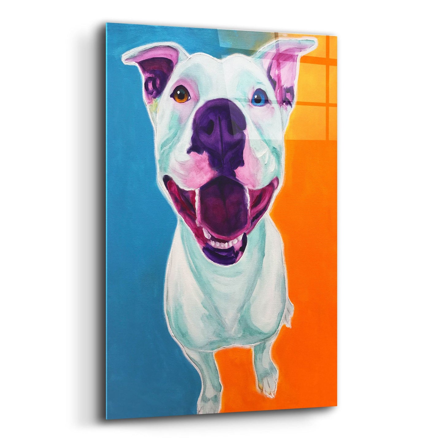 Epic Art 'Pit Bull - Angel2 by Dawg Painter, Acrylic Glass Wall Art,12x16