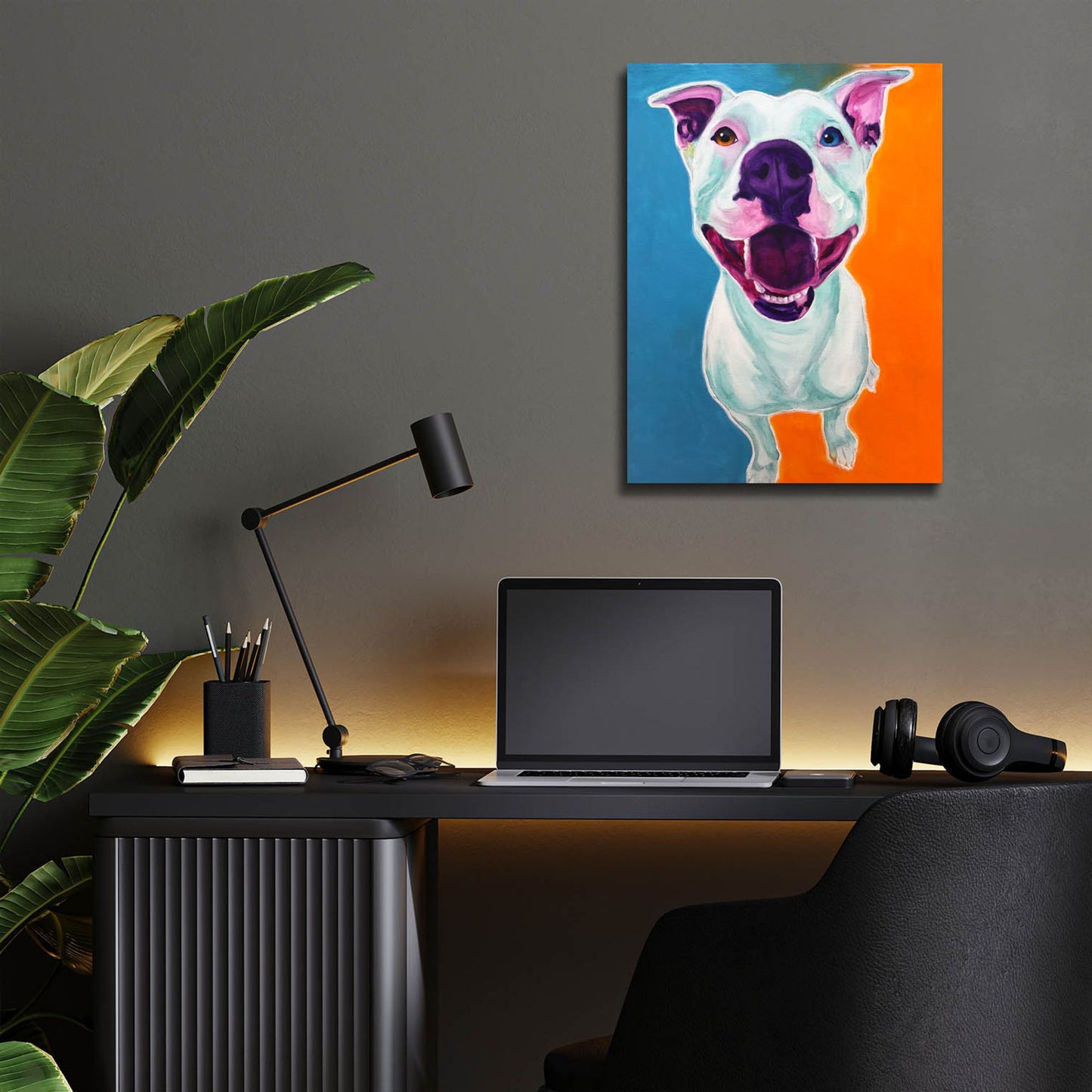 Epic Art 'Pit Bull - Angel2 by Dawg Painter, Acrylic Glass Wall Art,12x16