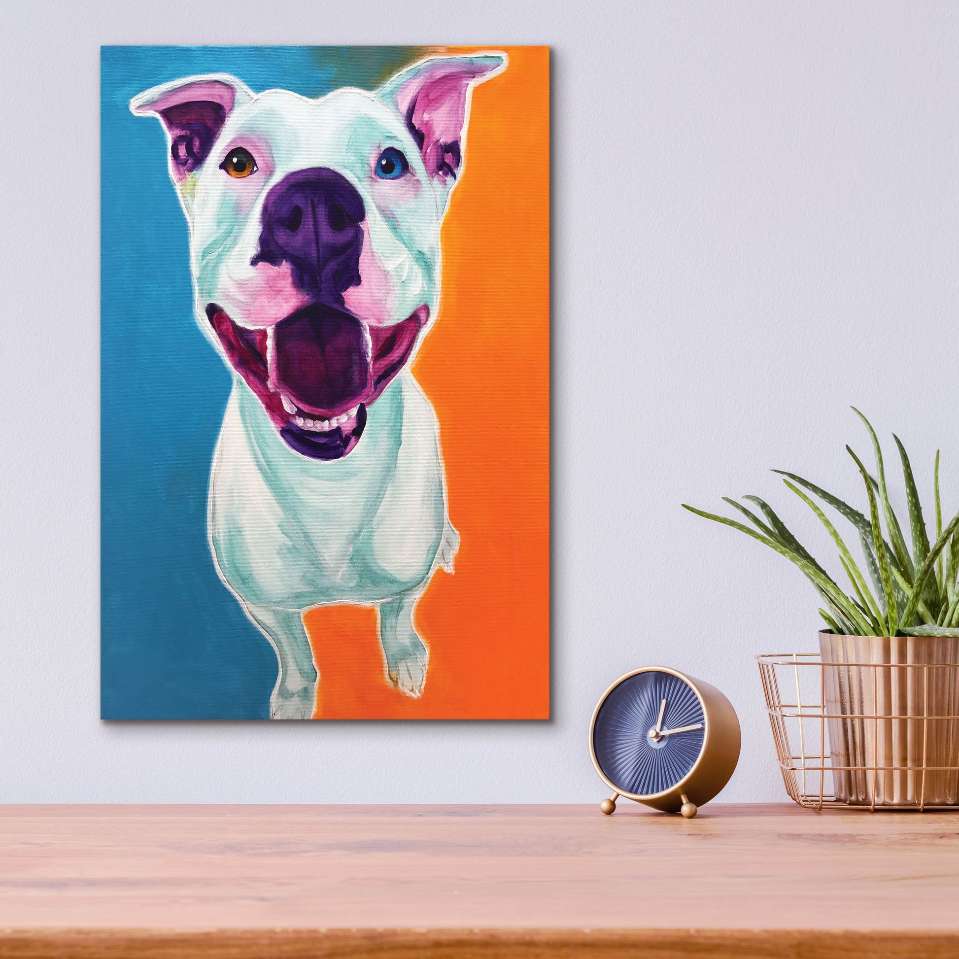 Epic Art 'Pit Bull - Angel2 by Dawg Painter, Acrylic Glass Wall Art,12x16