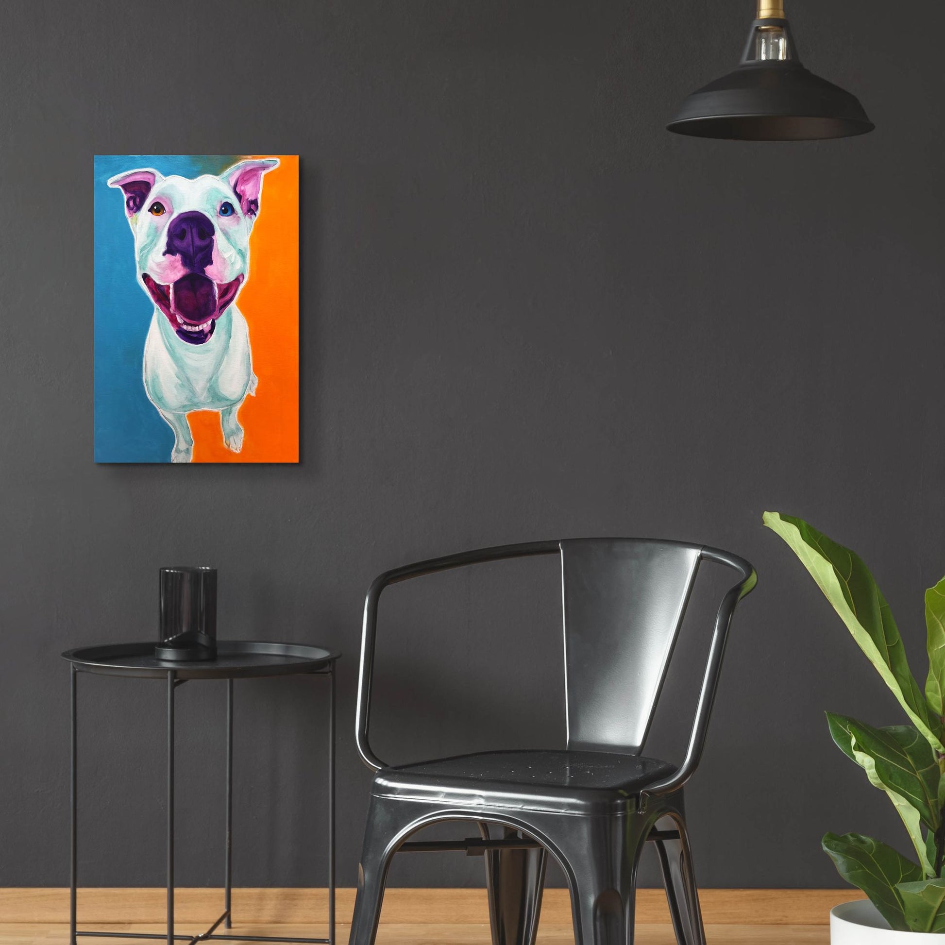 Epic Art 'Pit Bull - Angel2 by Dawg Painter, Acrylic Glass Wall Art,16x24