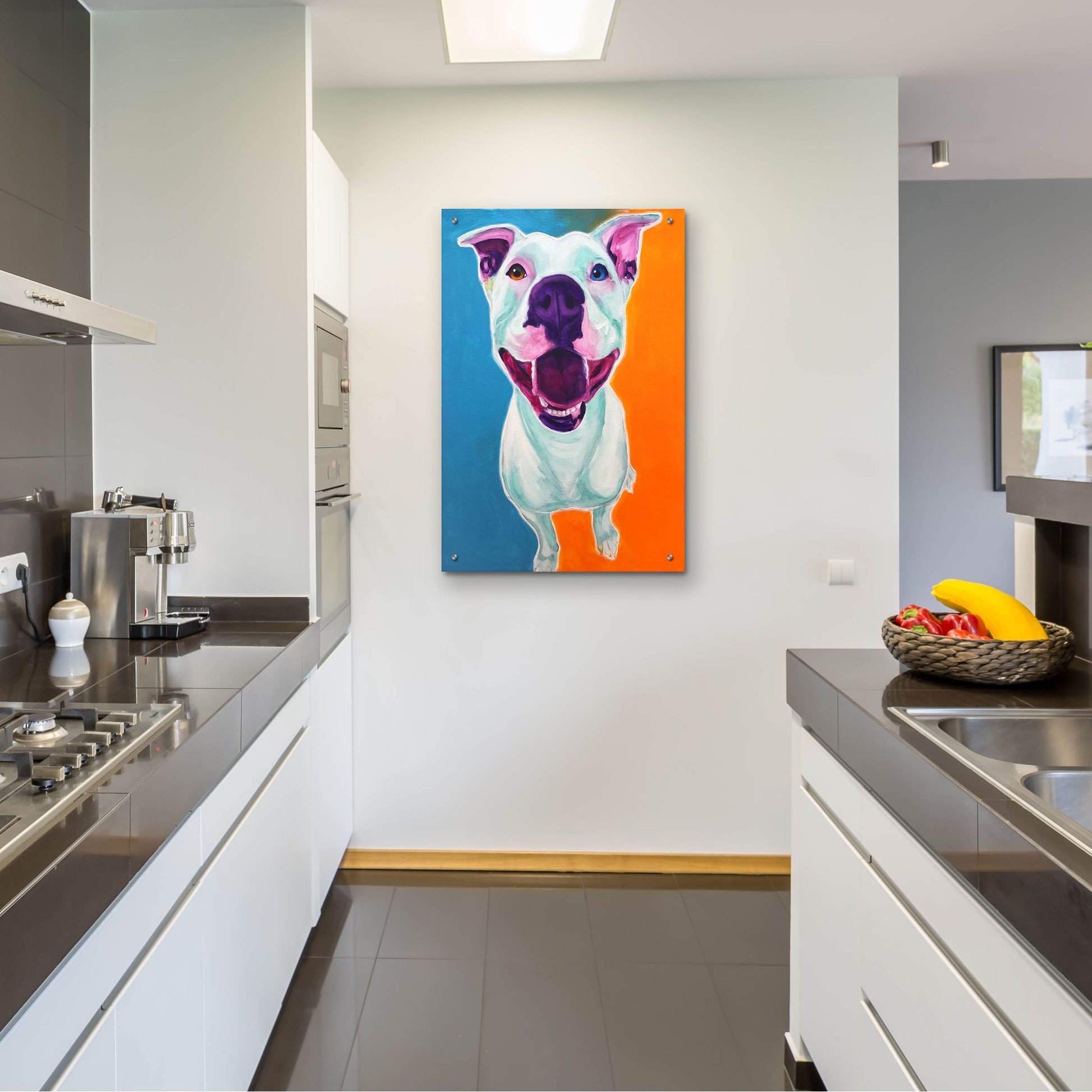 Epic Art 'Pit Bull - Angel2 by Dawg Painter, Acrylic Glass Wall Art,24x36