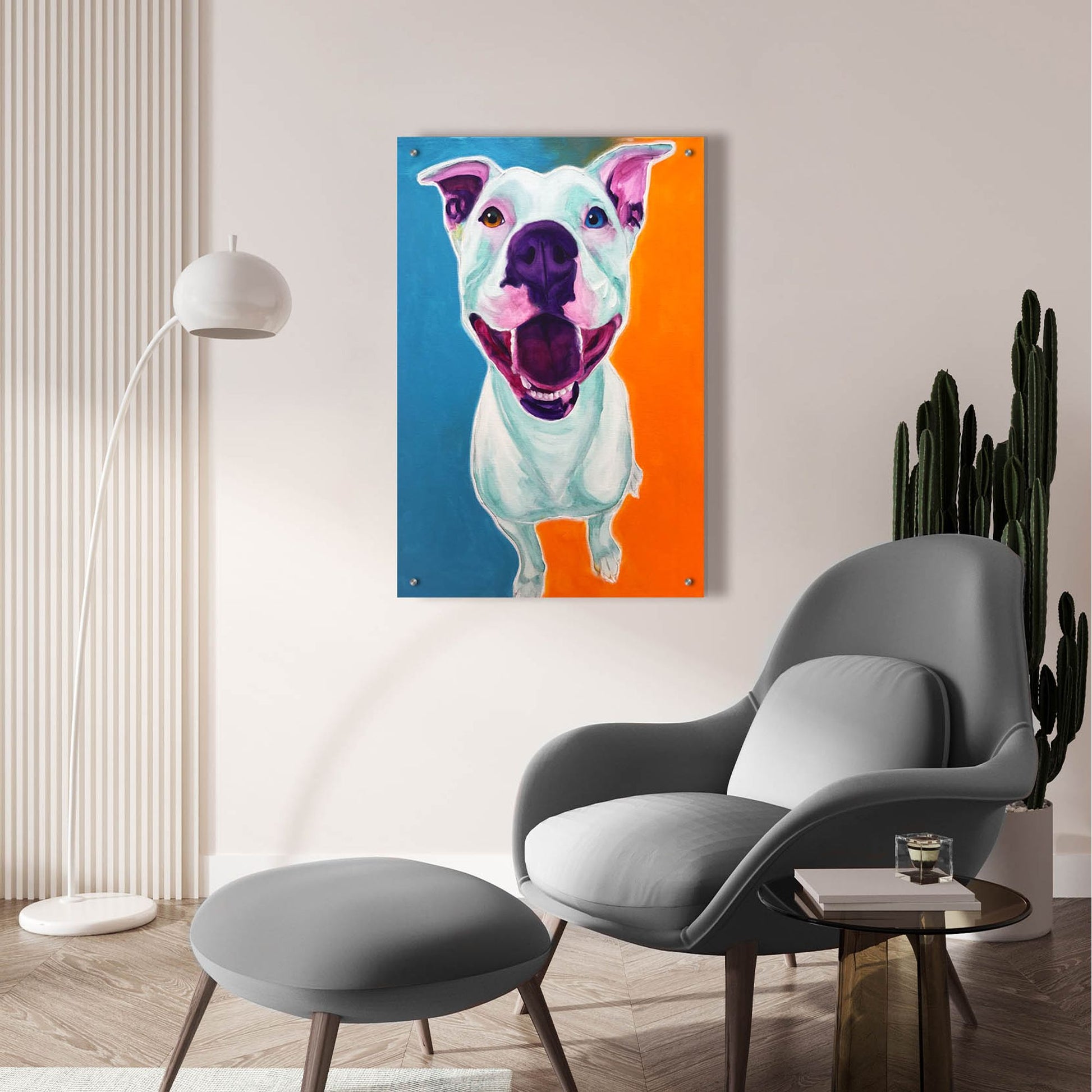 Epic Art 'Pit Bull - Angel2 by Dawg Painter, Acrylic Glass Wall Art,24x36