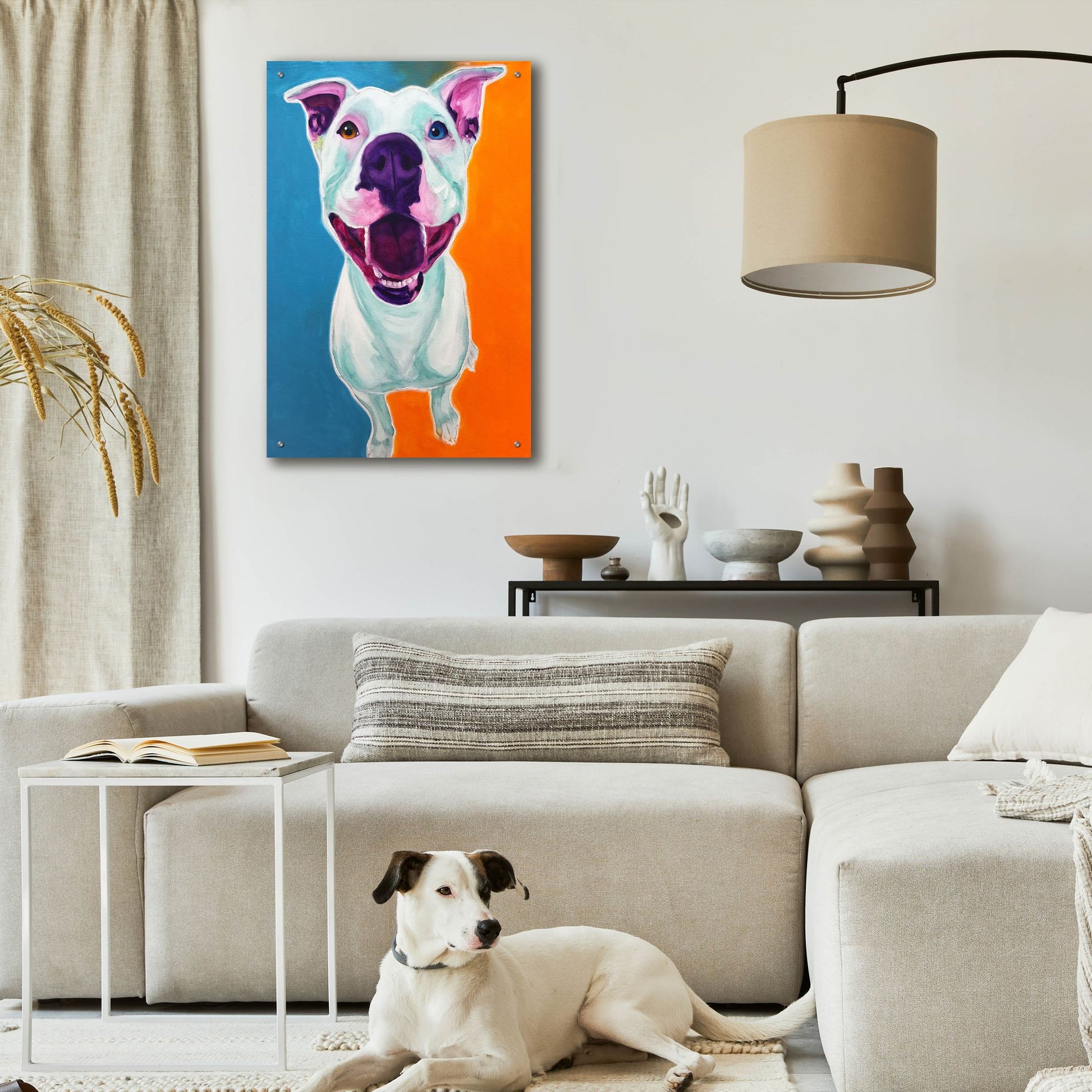 Epic Art 'Pit Bull - Angel2 by Dawg Painter, Acrylic Glass Wall Art,24x36