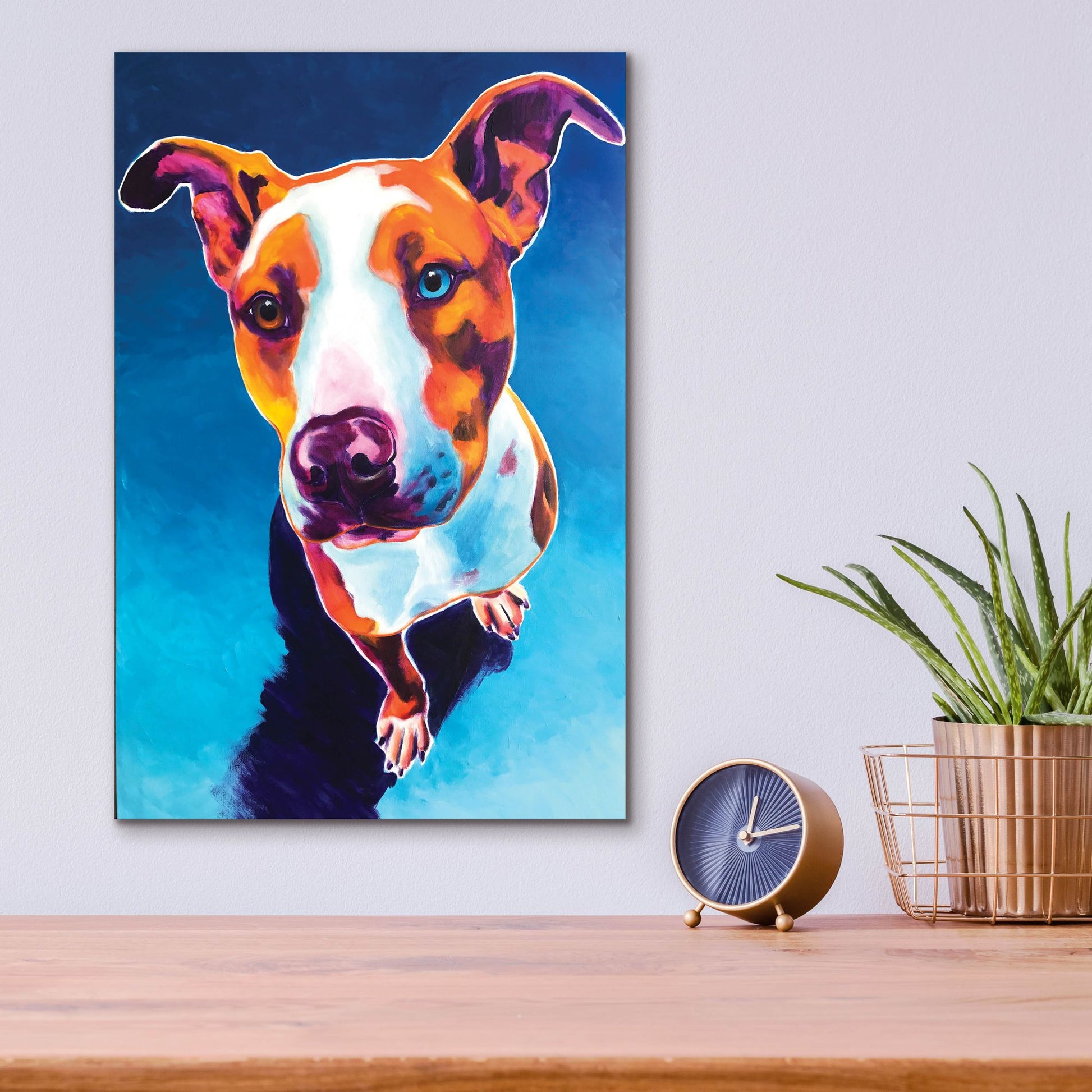 Epic Art 'Pit Bull - Bentley2 by Dawg Painter, Acrylic Glass Wall Art,12x16