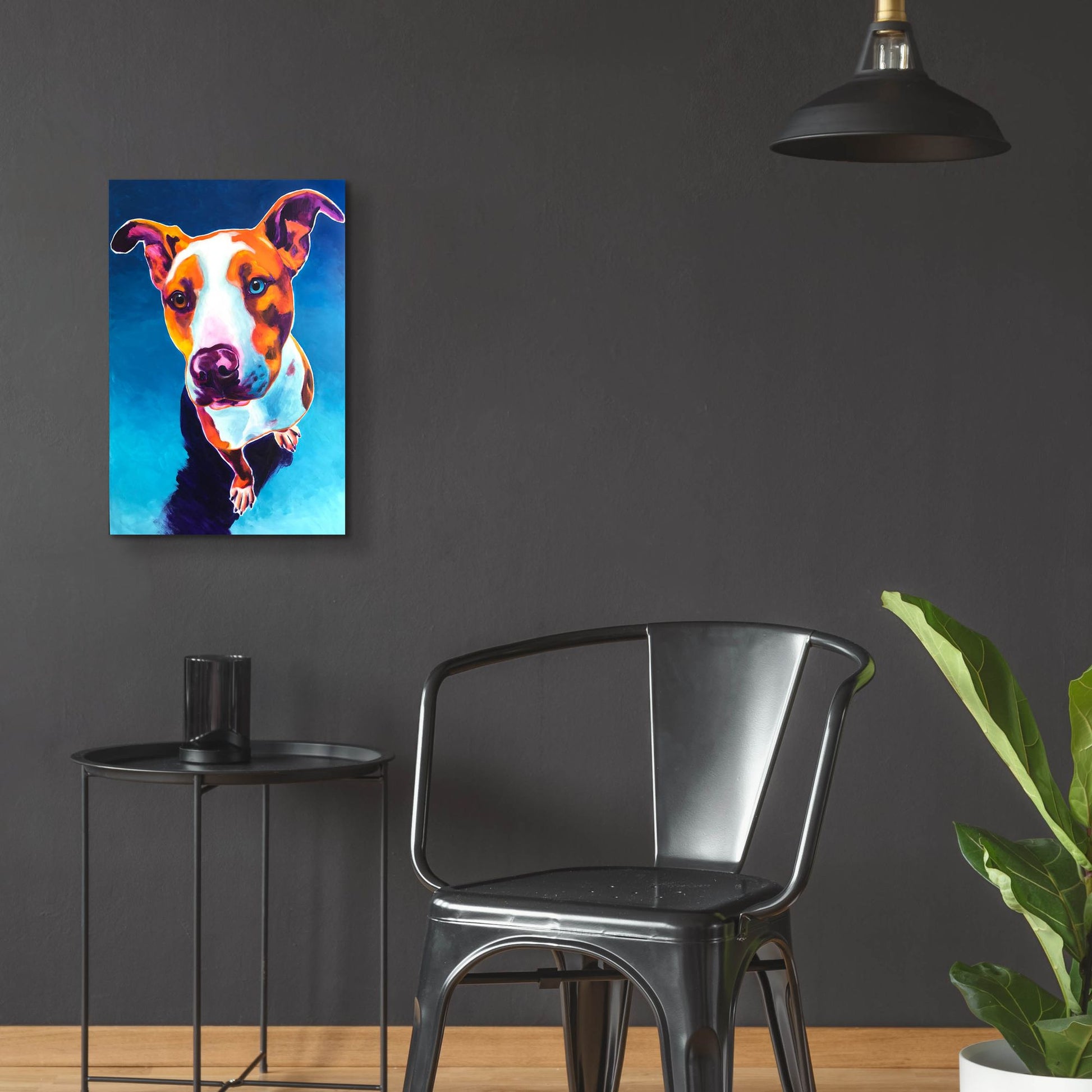 Epic Art 'Pit Bull - Bentley2 by Dawg Painter, Acrylic Glass Wall Art,16x24