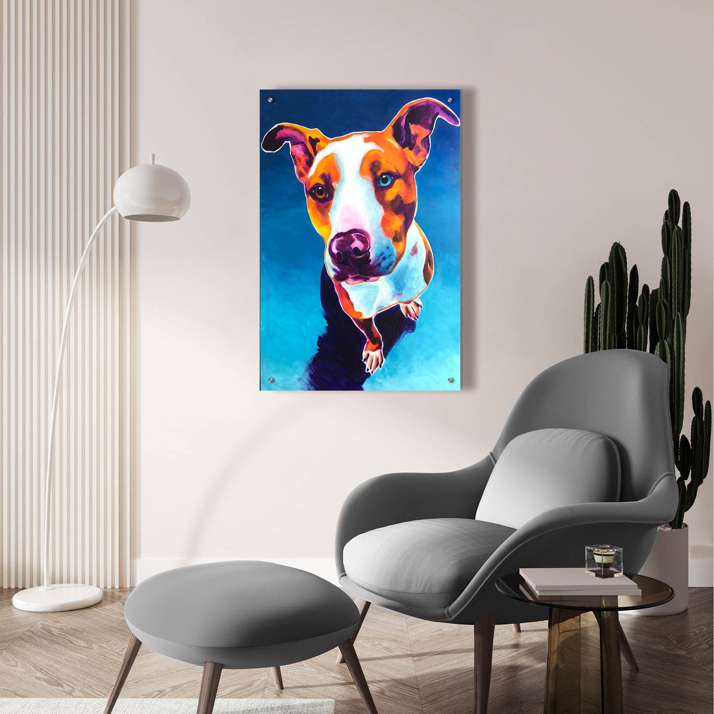 Epic Art 'Pit Bull - Bentley2 by Dawg Painter, Acrylic Glass Wall Art,24x36