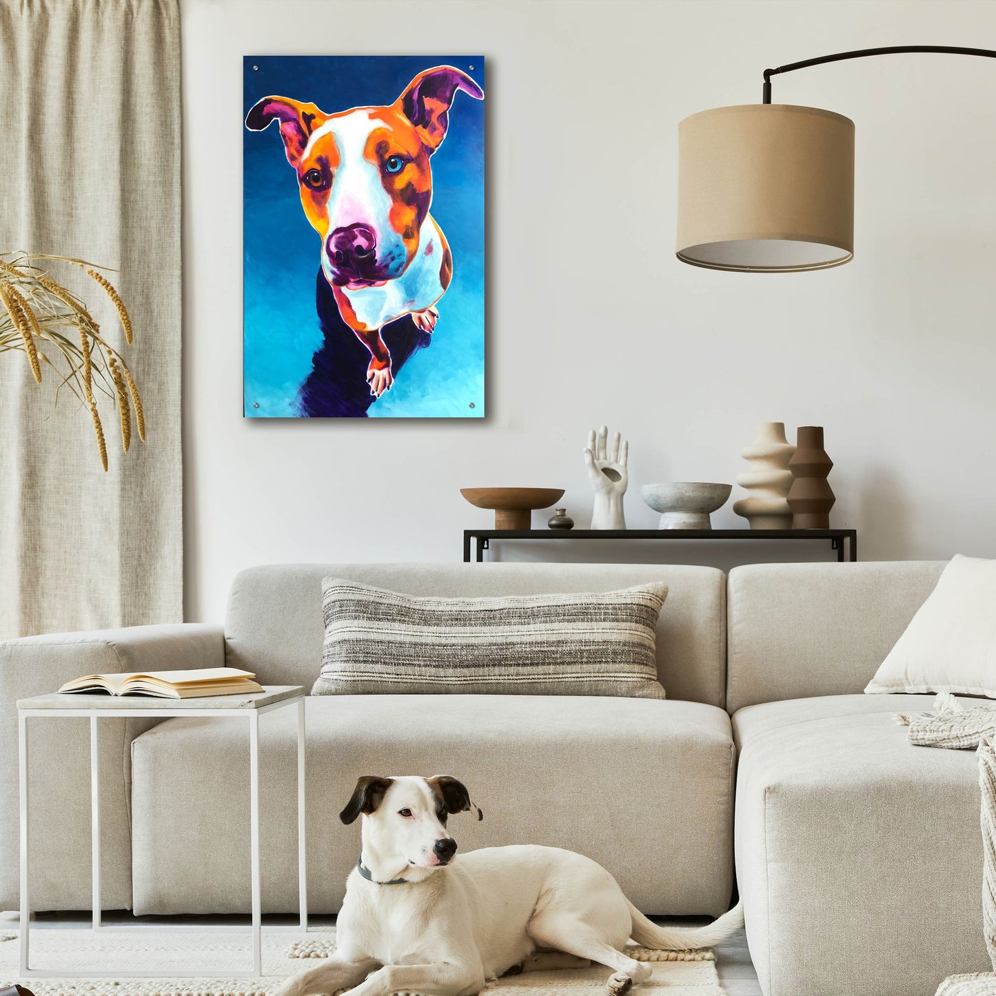 Epic Art 'Pit Bull - Bentley2 by Dawg Painter, Acrylic Glass Wall Art,24x36