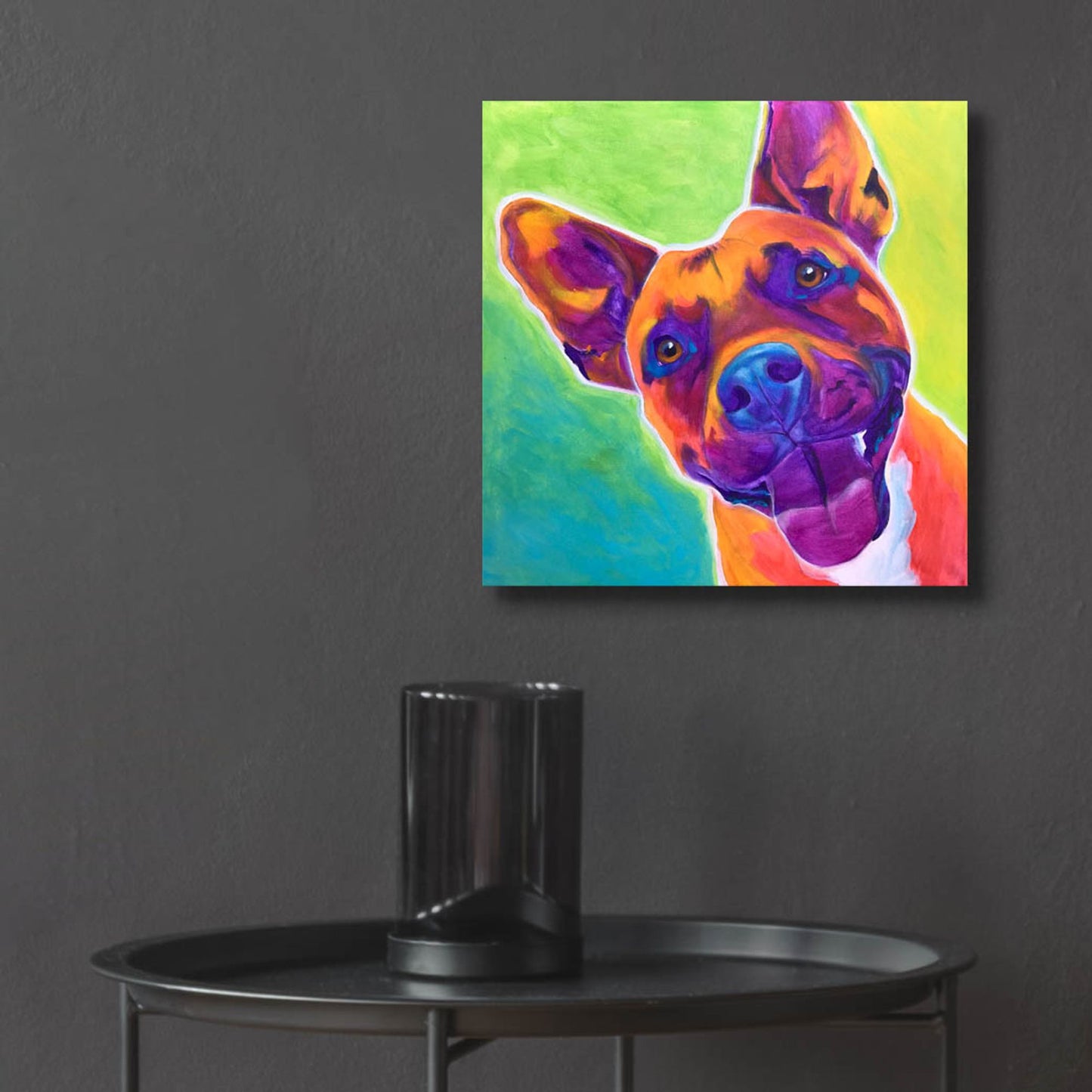 Epic Art 'Pit Bull - Billy2 by Dawg Painter, Acrylic Glass Wall Art,12x12