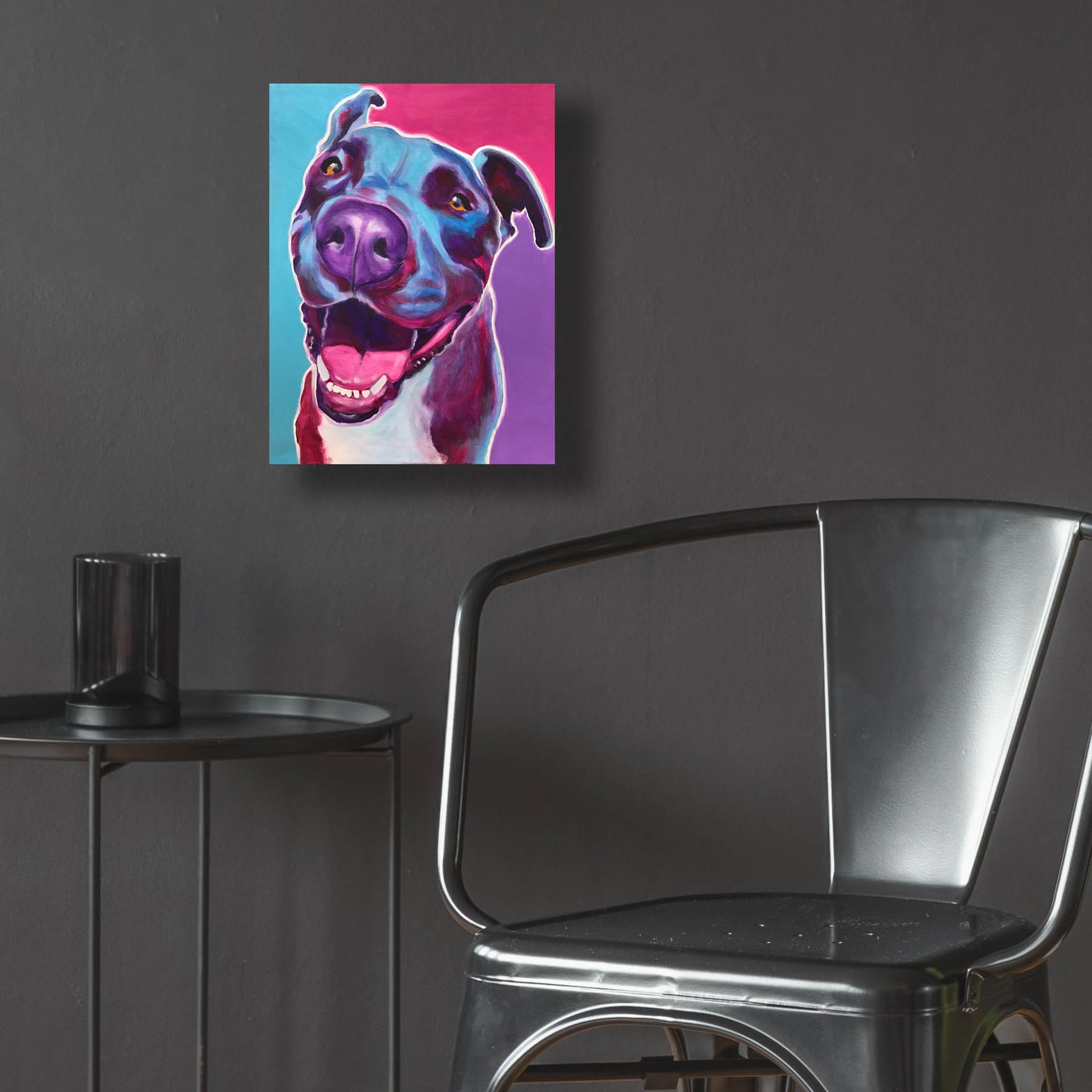 Epic Art 'Pit Bull - Candy2 by Dawg Painter, Acrylic Glass Wall Art,12x16