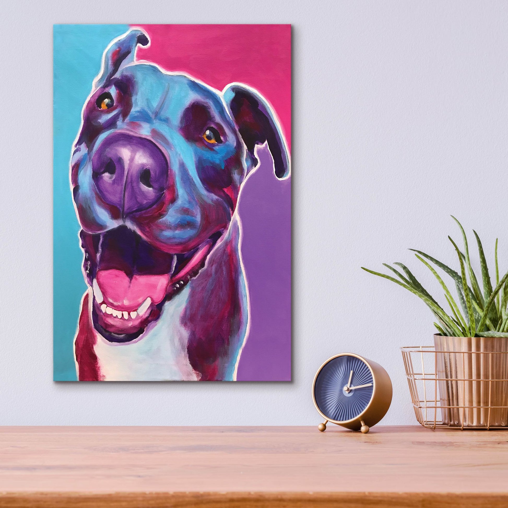 Epic Art 'Pit Bull - Candy2 by Dawg Painter, Acrylic Glass Wall Art,12x16