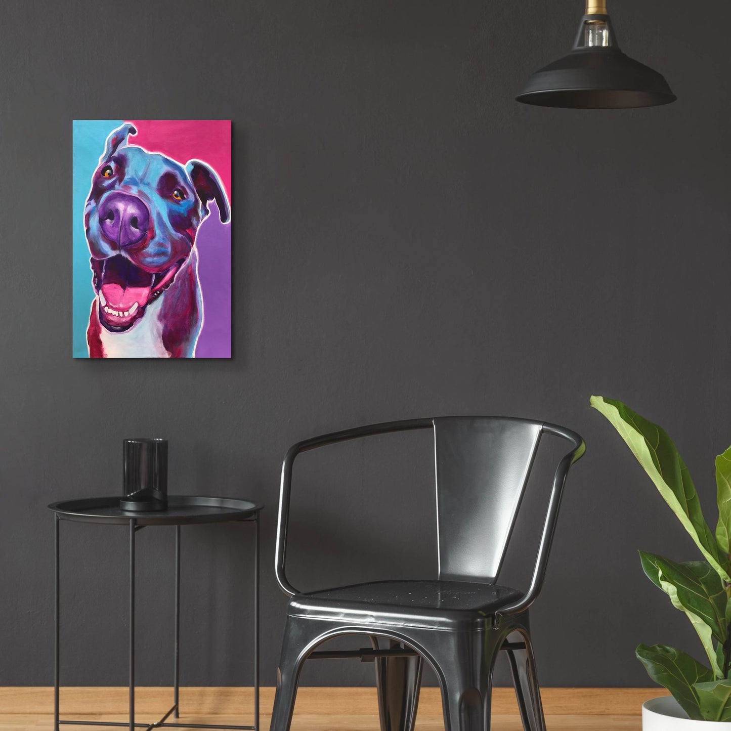 Epic Art 'Pit Bull - Candy2 by Dawg Painter, Acrylic Glass Wall Art,16x24