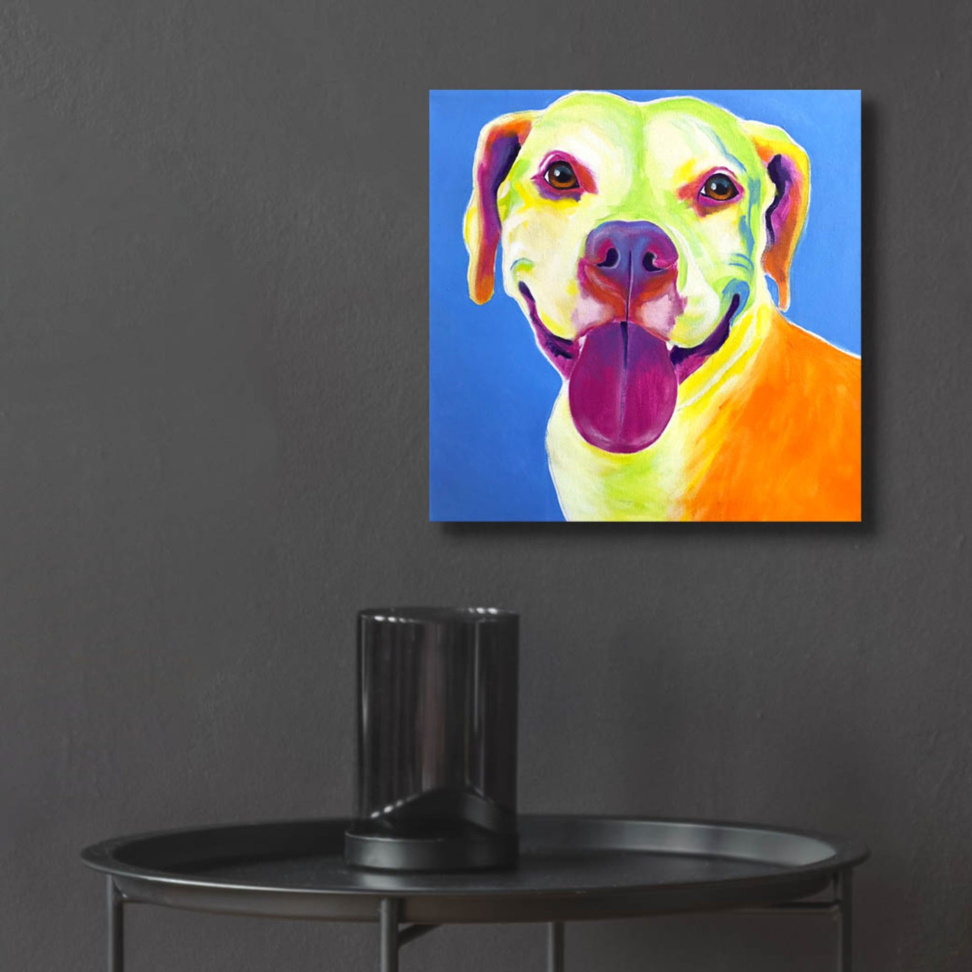 Epic Art 'Pit Bull - Daisy2 by Dawg Painter, Acrylic Glass Wall Art,12x12