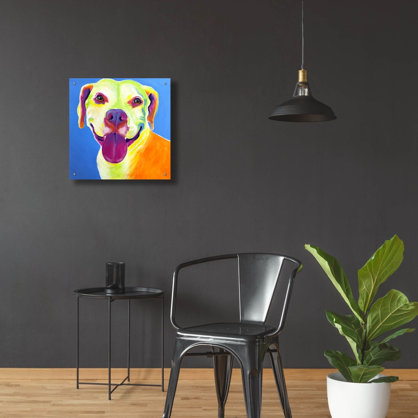 Epic Art 'Pit Bull - Daisy2 by Dawg Painter, Acrylic Glass Wall Art,24x24