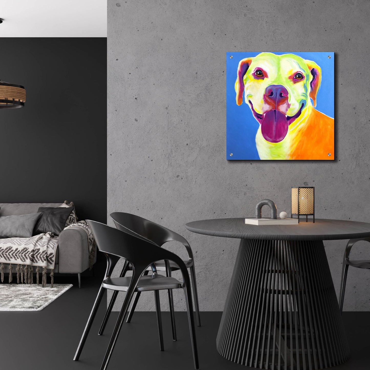 Epic Art 'Pit Bull - Daisy2 by Dawg Painter, Acrylic Glass Wall Art,24x24