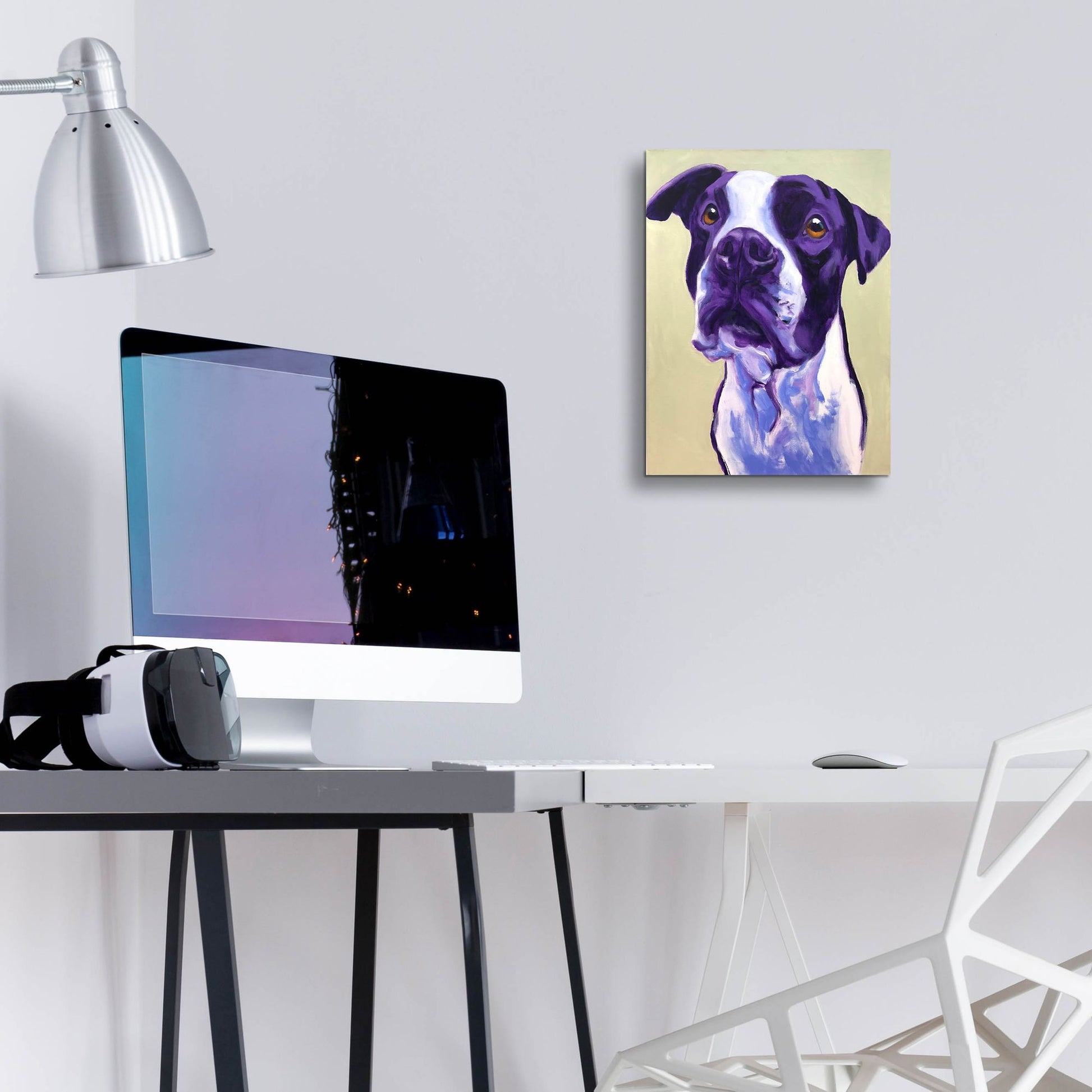 Epic Art 'Pit Bull - David2 by Dawg Painter, Acrylic Glass Wall Art,12x16