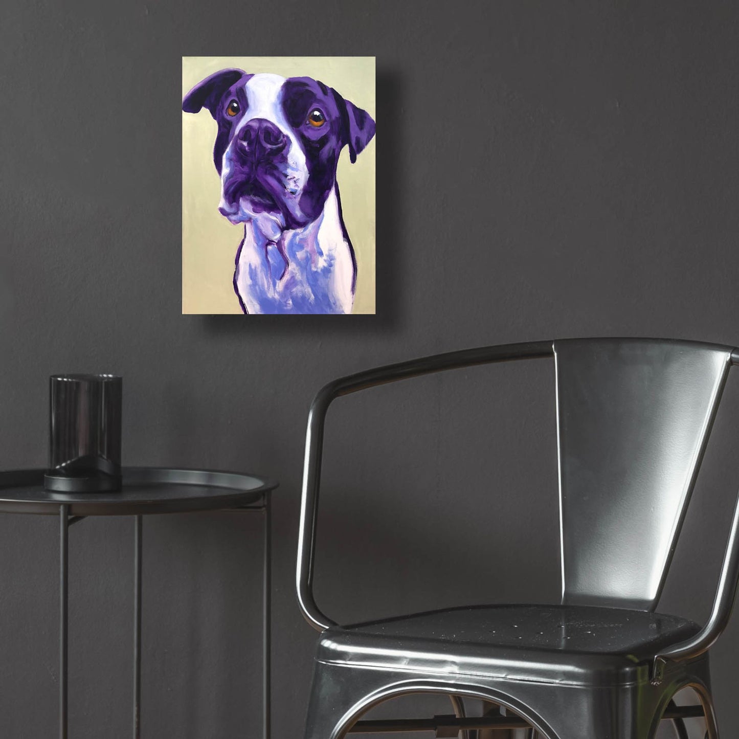 Epic Art 'Pit Bull - David2 by Dawg Painter, Acrylic Glass Wall Art,12x16