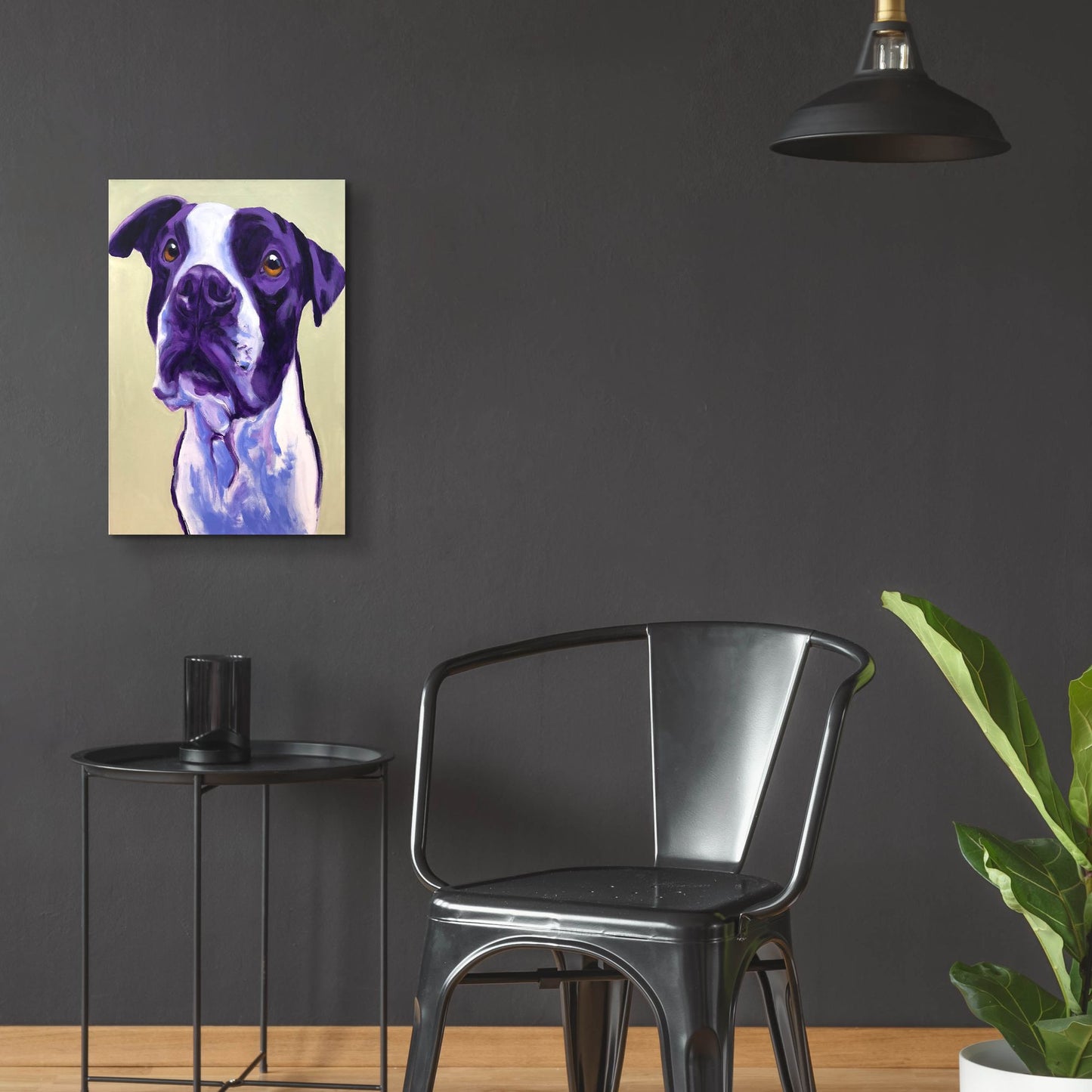 Epic Art 'Pit Bull - David2 by Dawg Painter, Acrylic Glass Wall Art,16x24