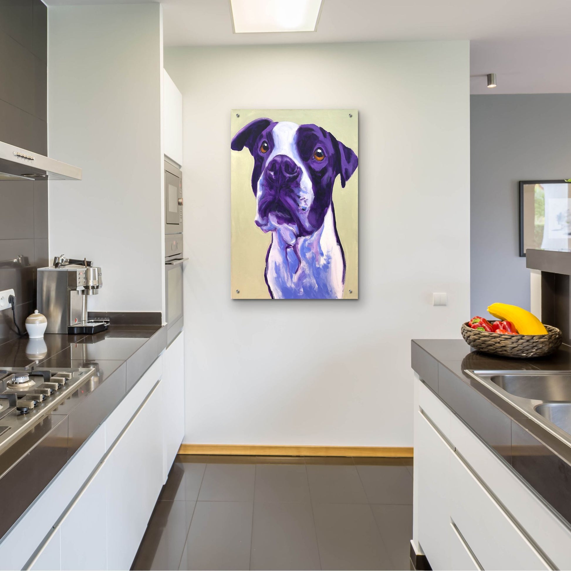 Epic Art 'Pit Bull - David2 by Dawg Painter, Acrylic Glass Wall Art,24x36