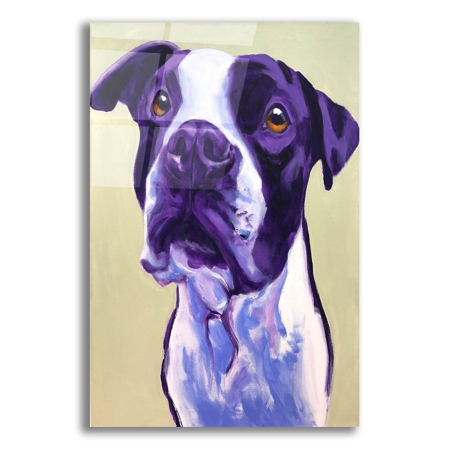 Epic Art 'Pit Bull - David2 by Dawg Painter, Acrylic Glass Wall Art