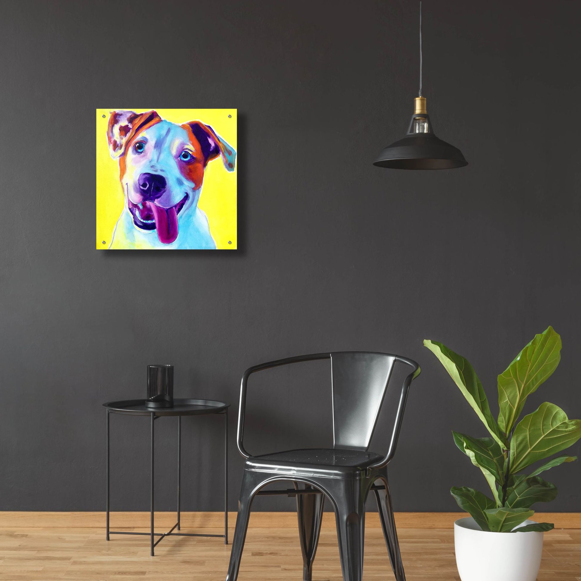 Epic Art 'Pit Bull - Elphaba2 by Dawg Painter, Acrylic Glass Wall Art,24x24