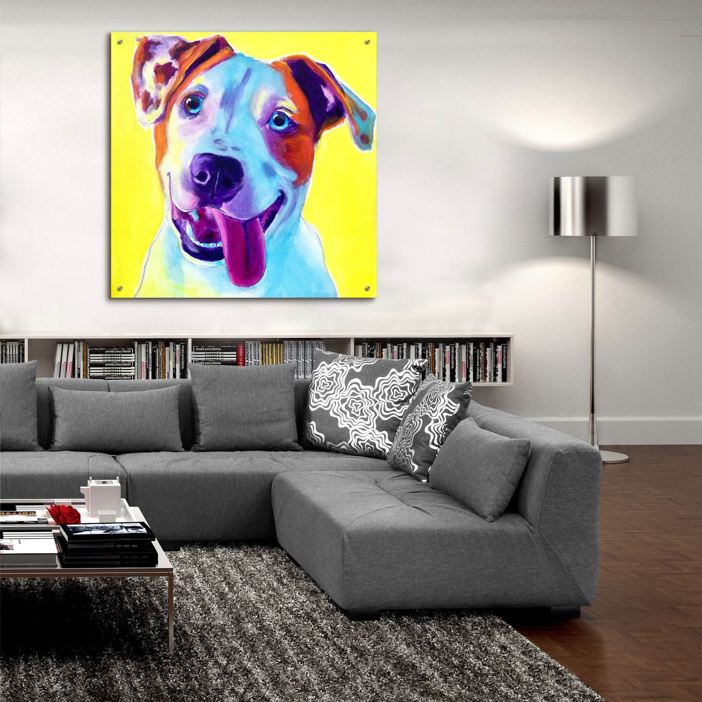 Epic Art 'Pit Bull - Elphaba2 by Dawg Painter, Acrylic Glass Wall Art,36x36