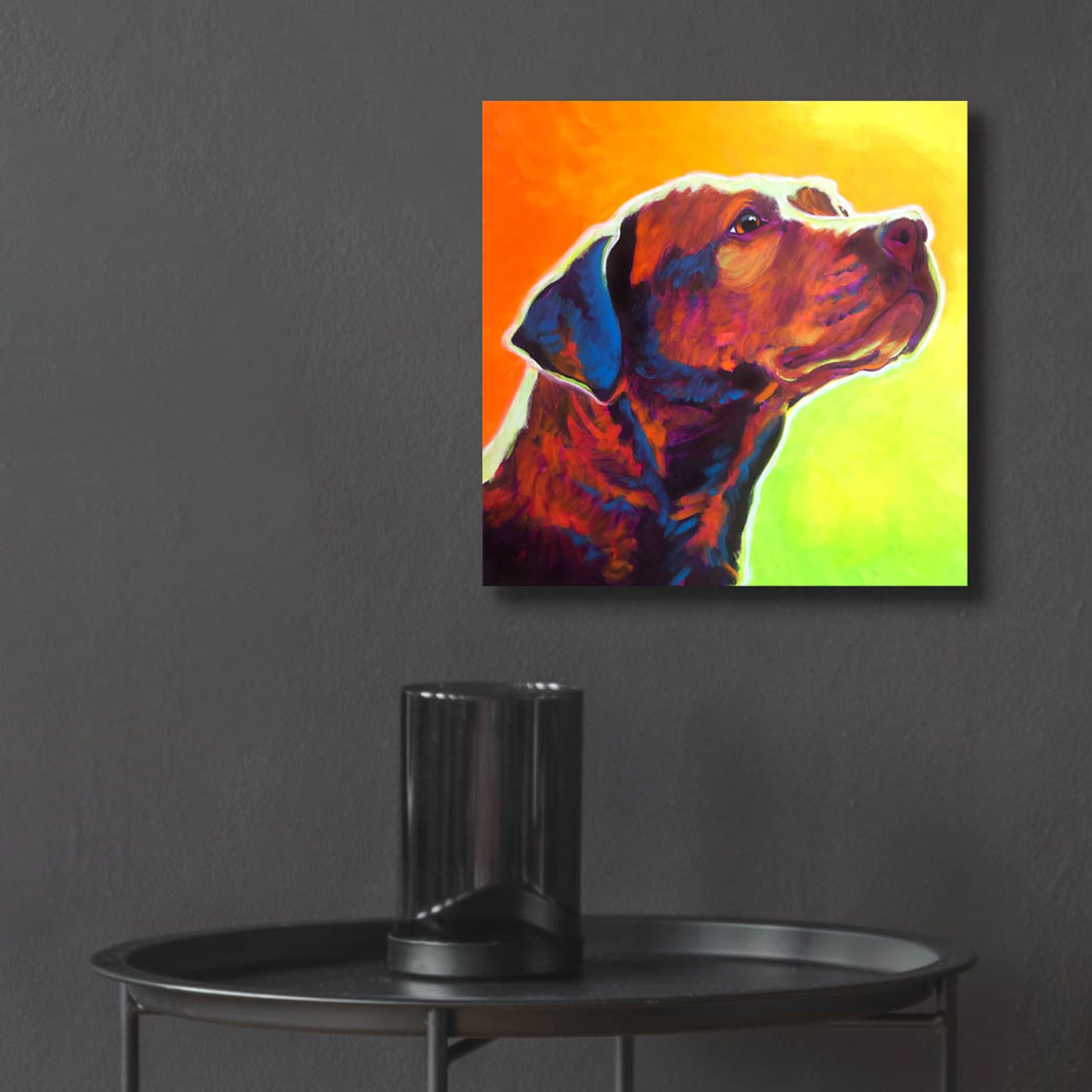 Epic Art 'Pit Bull - Fuji2 by Dawg Painter, Acrylic Glass Wall Art,12x12