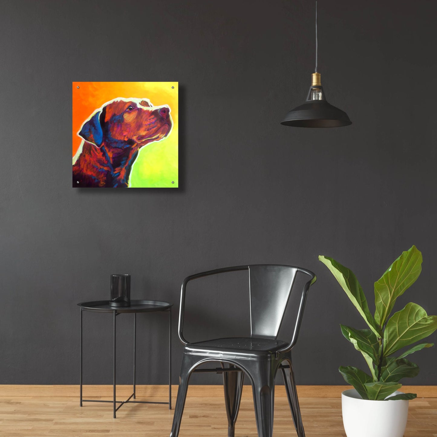 Epic Art 'Pit Bull - Fuji2 by Dawg Painter, Acrylic Glass Wall Art,24x24