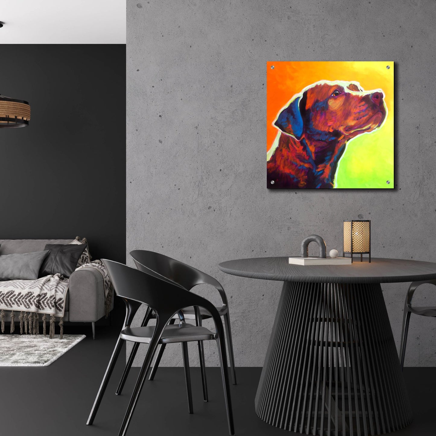 Epic Art 'Pit Bull - Fuji2 by Dawg Painter, Acrylic Glass Wall Art,24x24