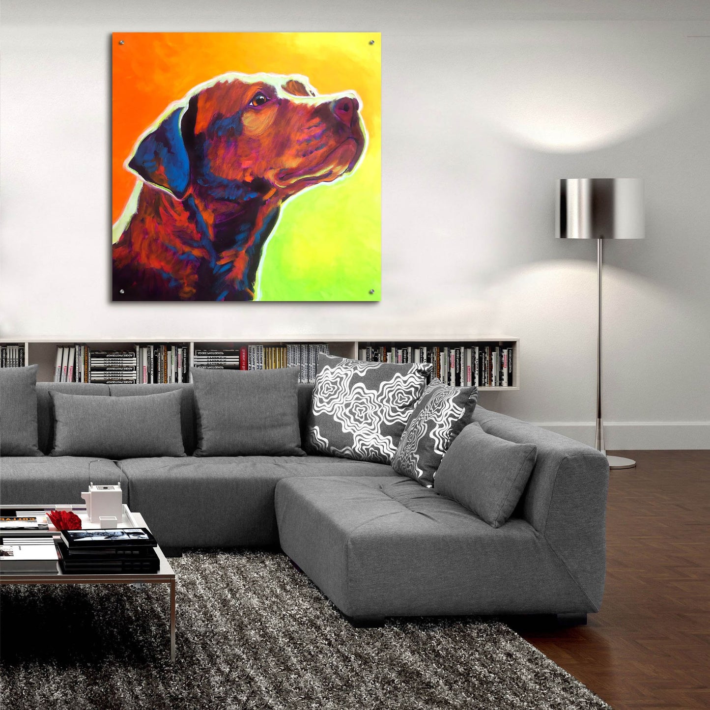 Epic Art 'Pit Bull - Fuji2 by Dawg Painter, Acrylic Glass Wall Art,36x36