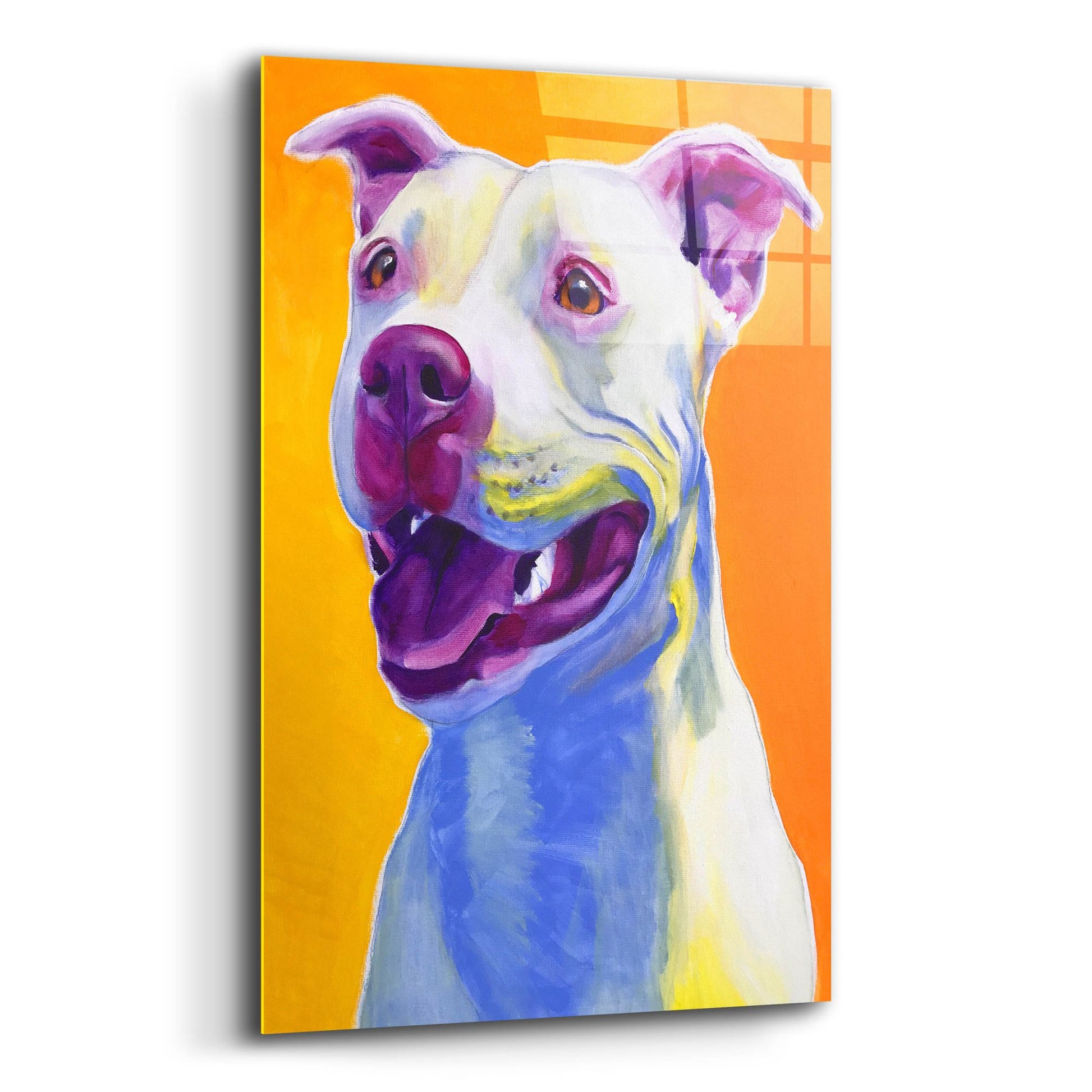 Epic Art 'Pit Bull - Honey2 by Dawg Painter, Acrylic Glass Wall Art,12x16