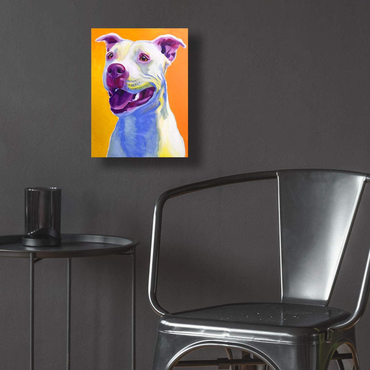 Epic Art 'Pit Bull - Honey2 by Dawg Painter, Acrylic Glass Wall Art,12x16