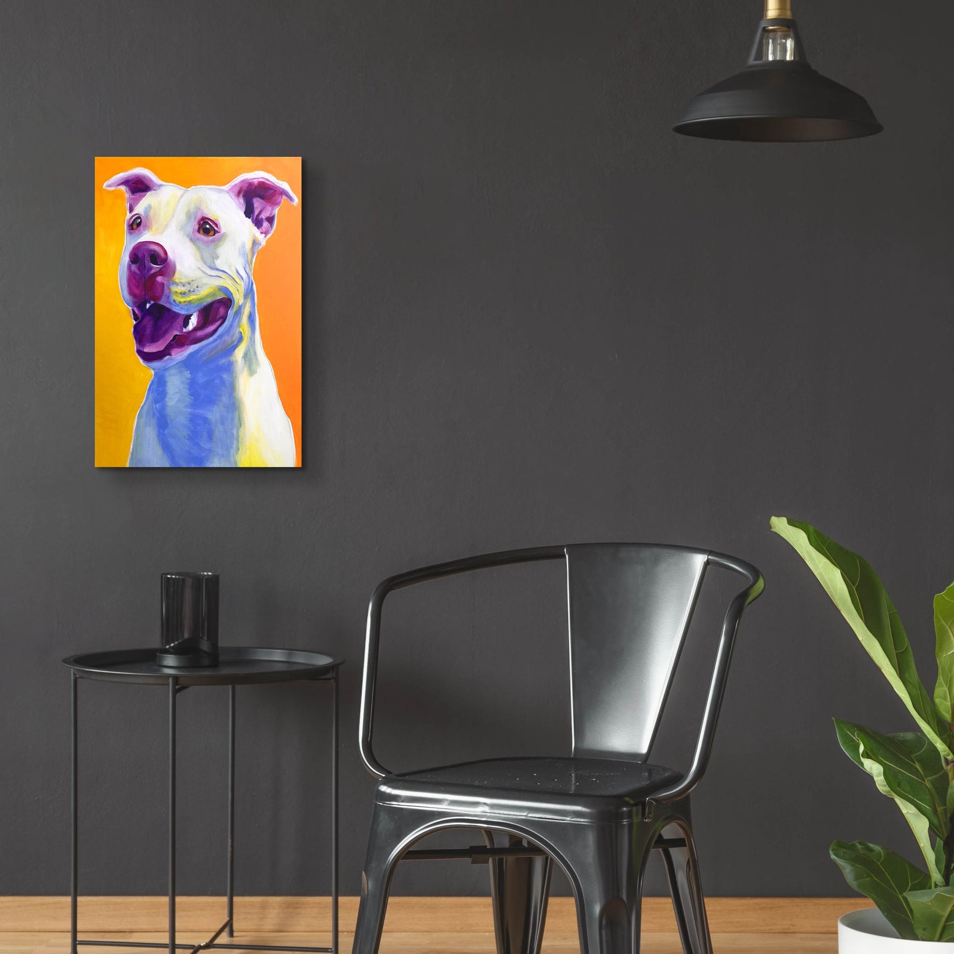 Epic Art 'Pit Bull - Honey2 by Dawg Painter, Acrylic Glass Wall Art,16x24