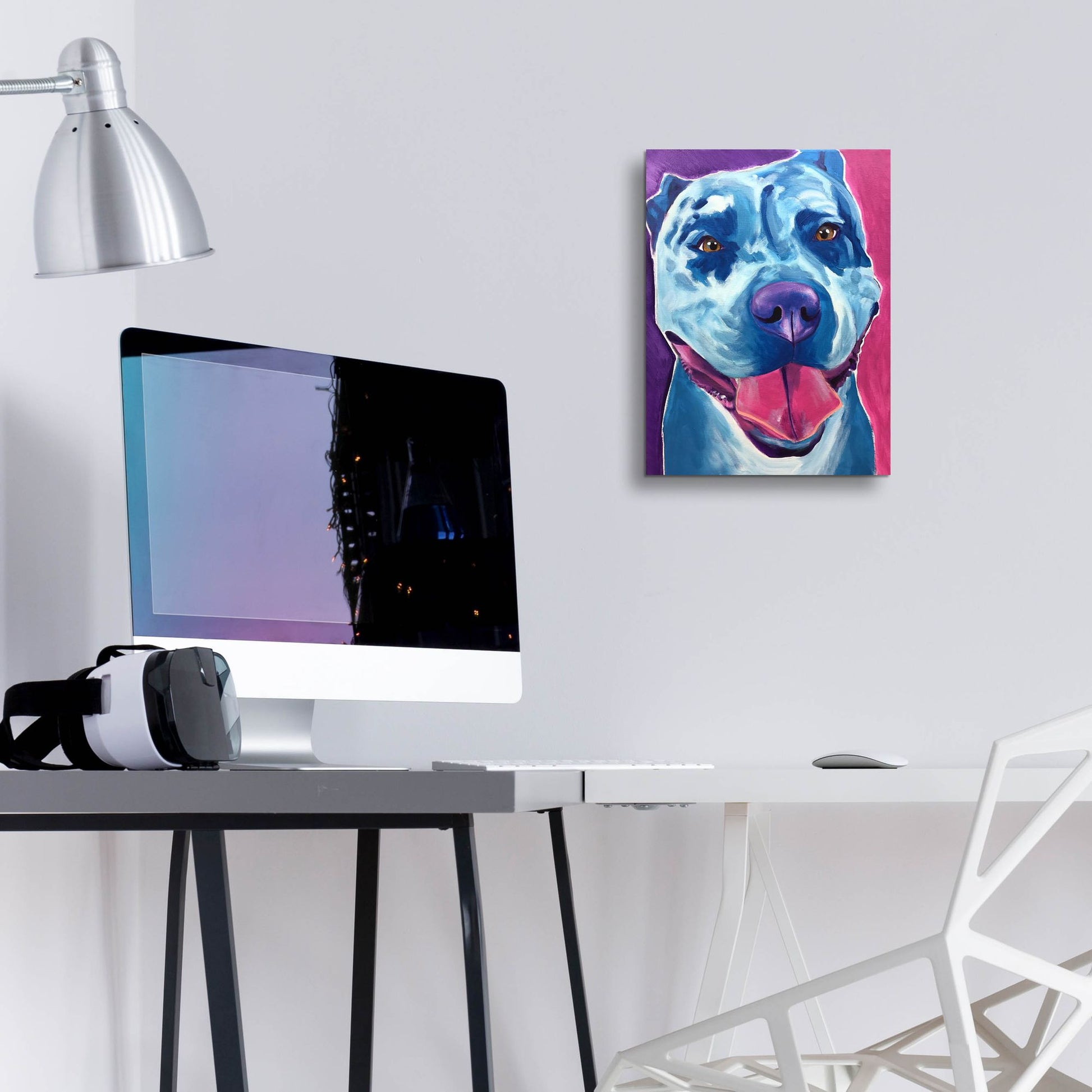 Epic Art 'Pit Bull - Merle2 by Dawg Painter, Acrylic Glass Wall Art,12x16