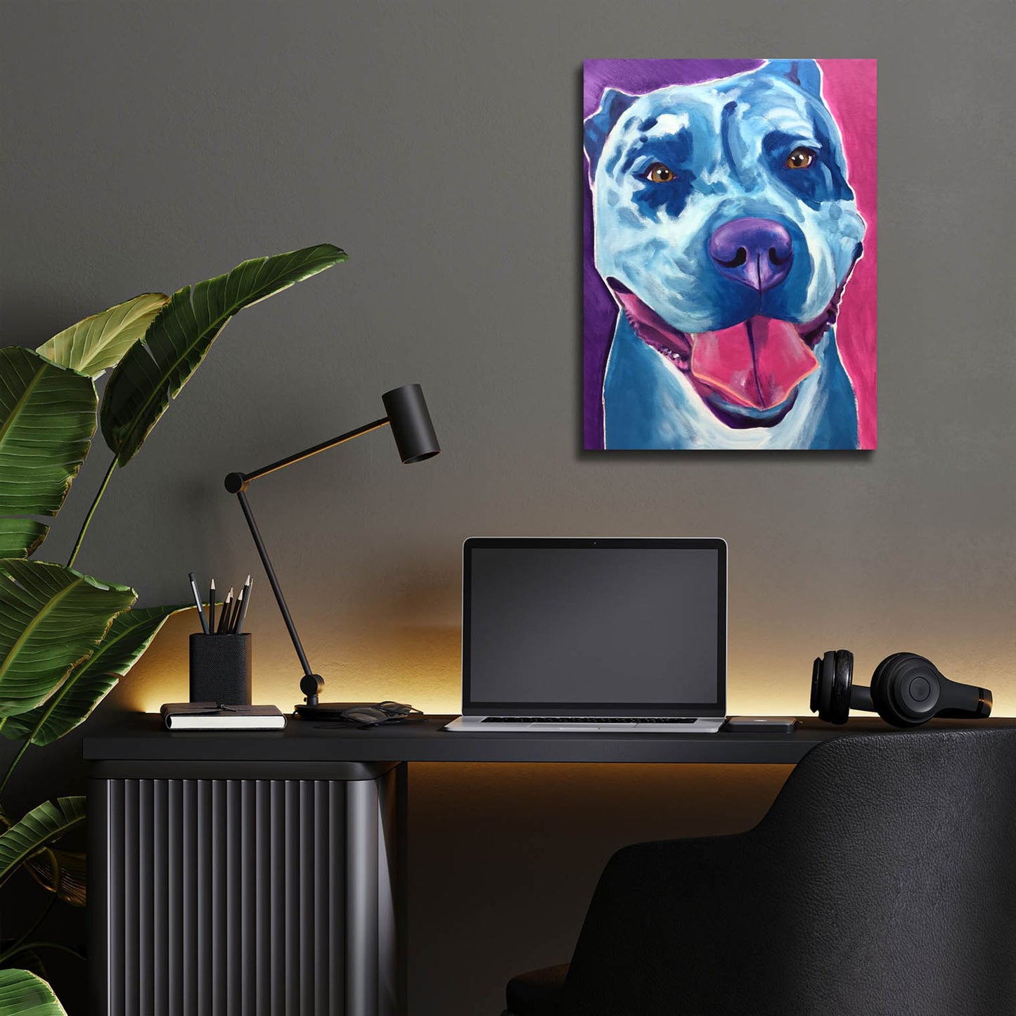 Epic Art 'Pit Bull - Merle2 by Dawg Painter, Acrylic Glass Wall Art,12x16