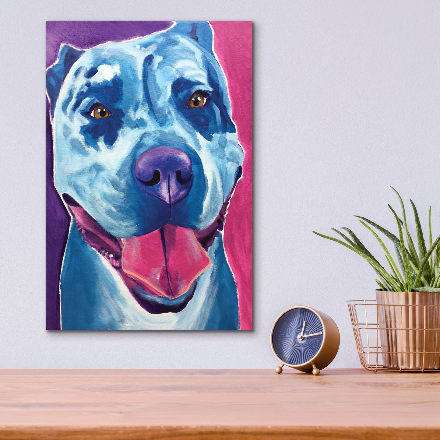 Epic Art 'Pit Bull - Merle2 by Dawg Painter, Acrylic Glass Wall Art,12x16